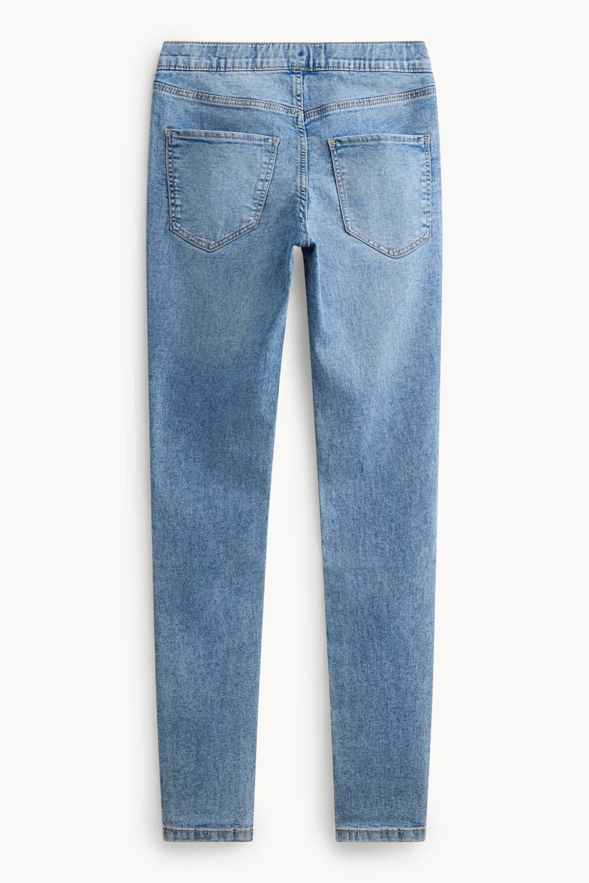 Jegging jeans - mid-rise waist denim-light blue (2)