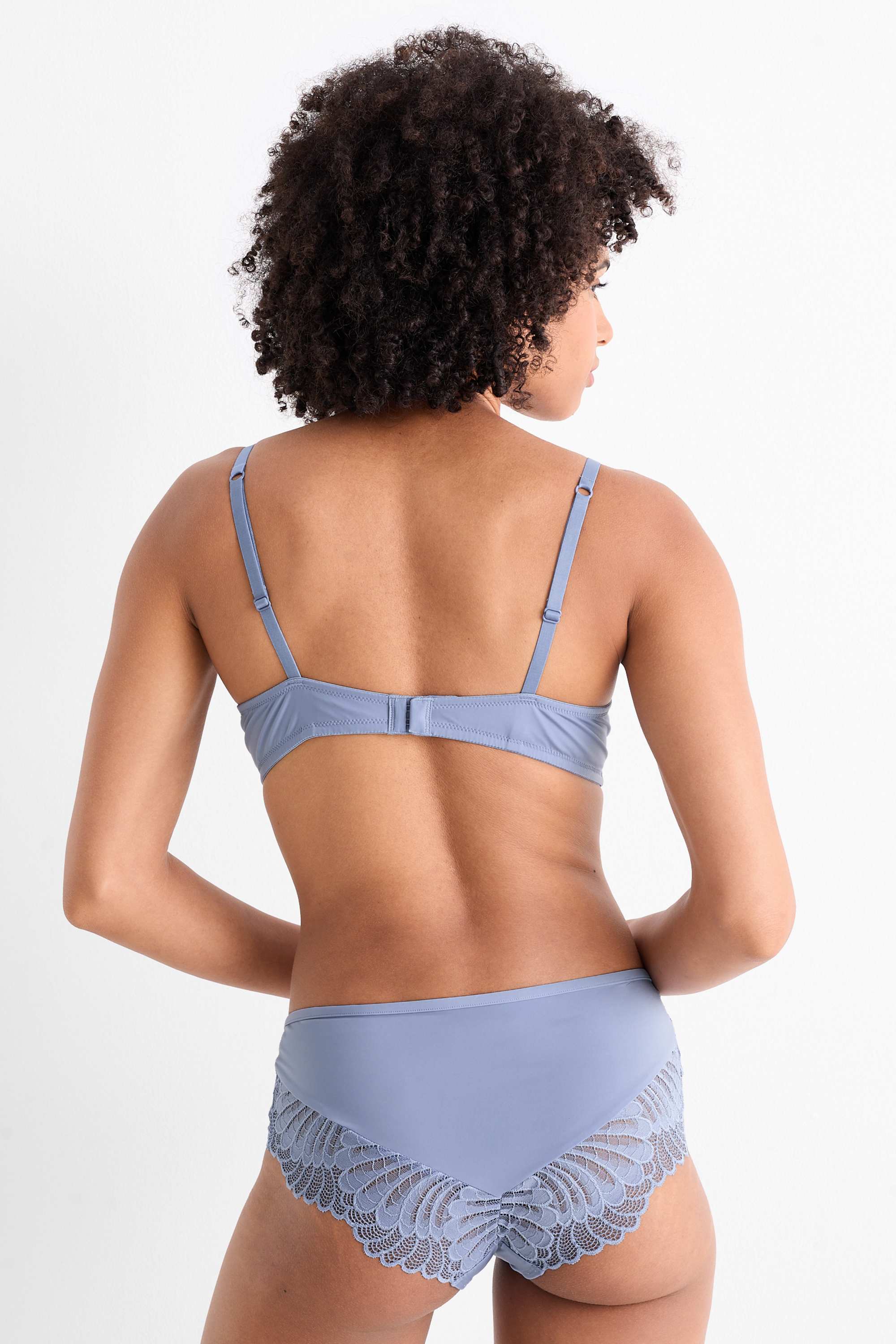 Underwire bra - BALCONETTE - padded blue