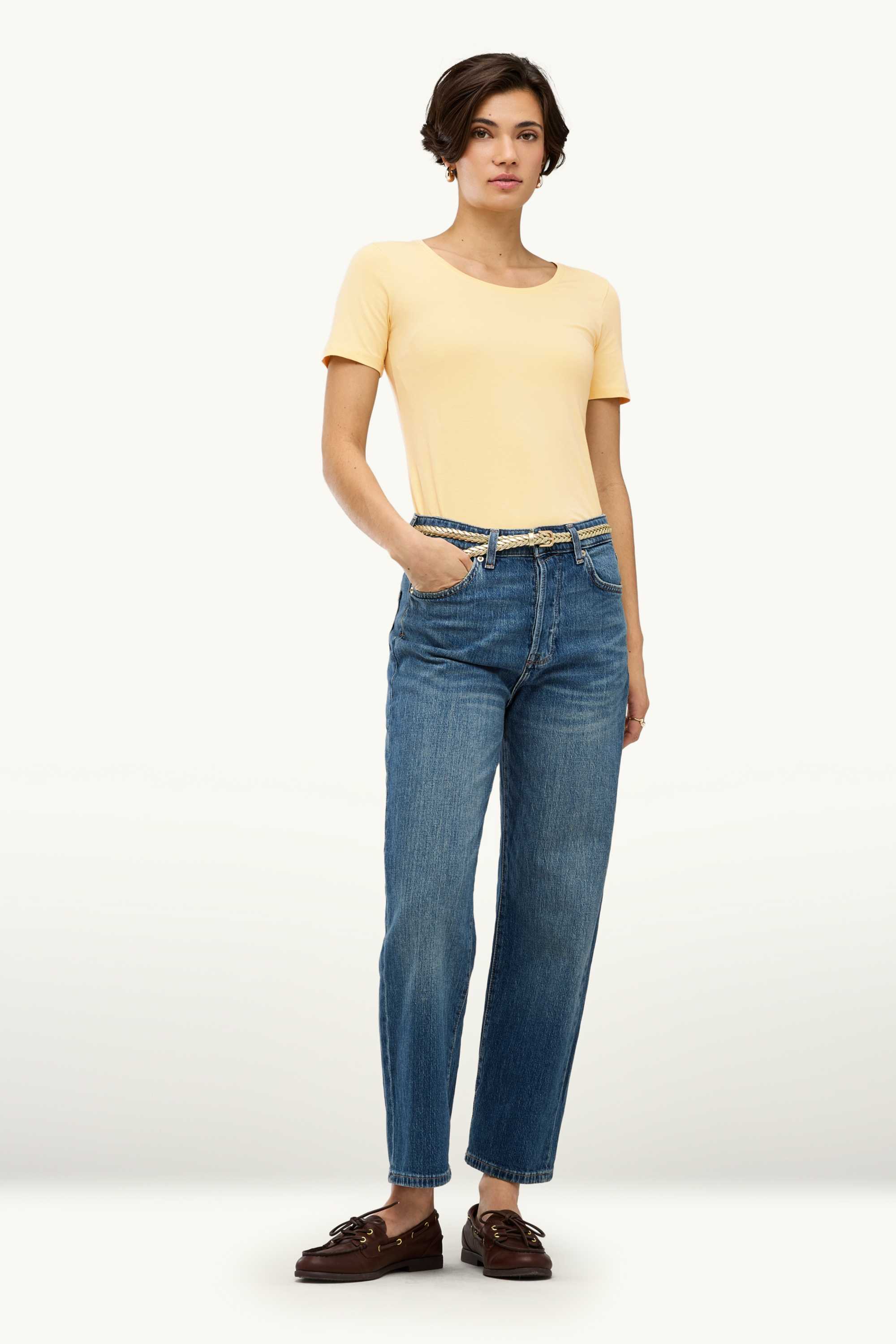 T-shirt - slim fit yellow