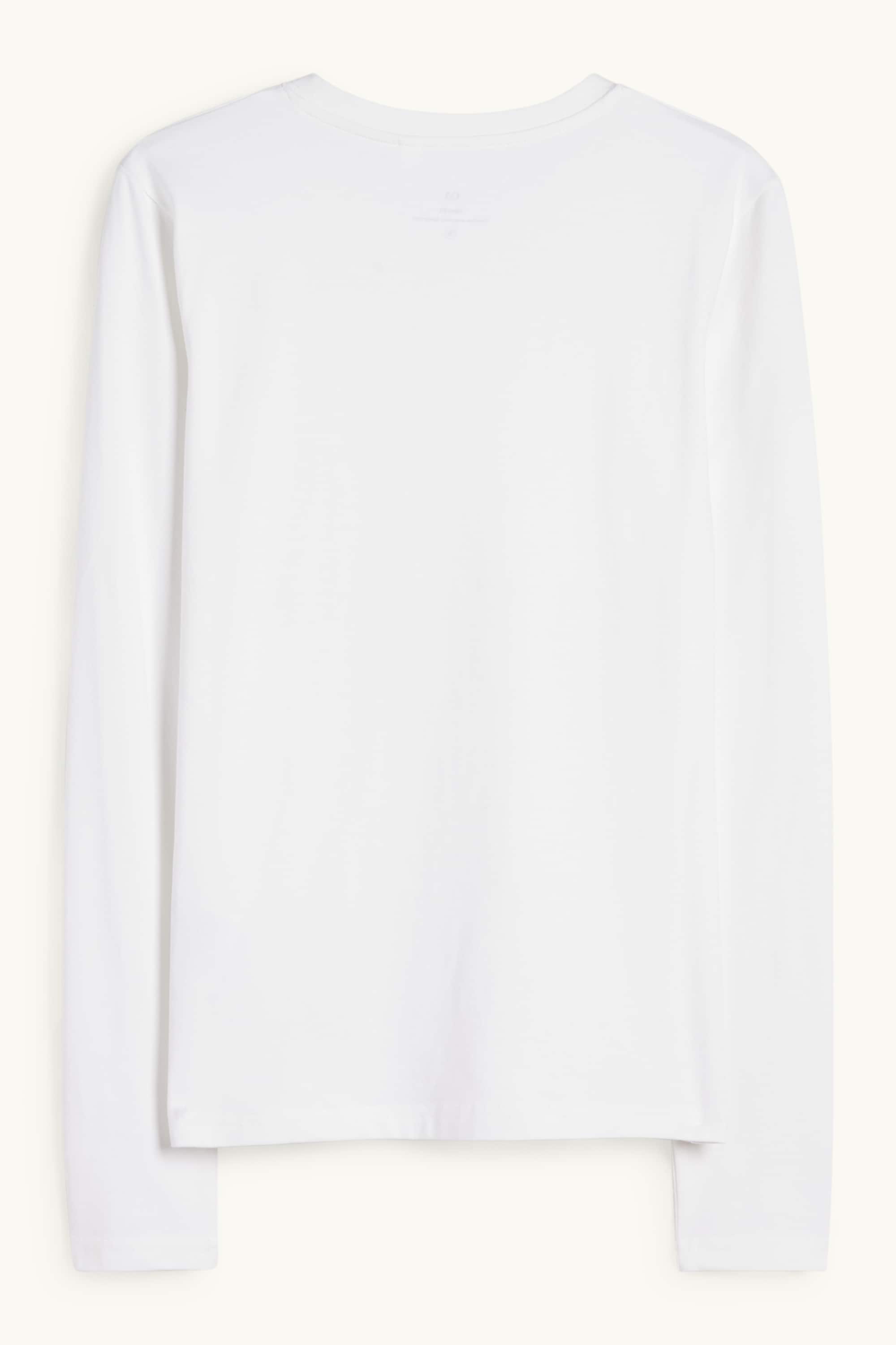 Long sleeve top - slim fit white