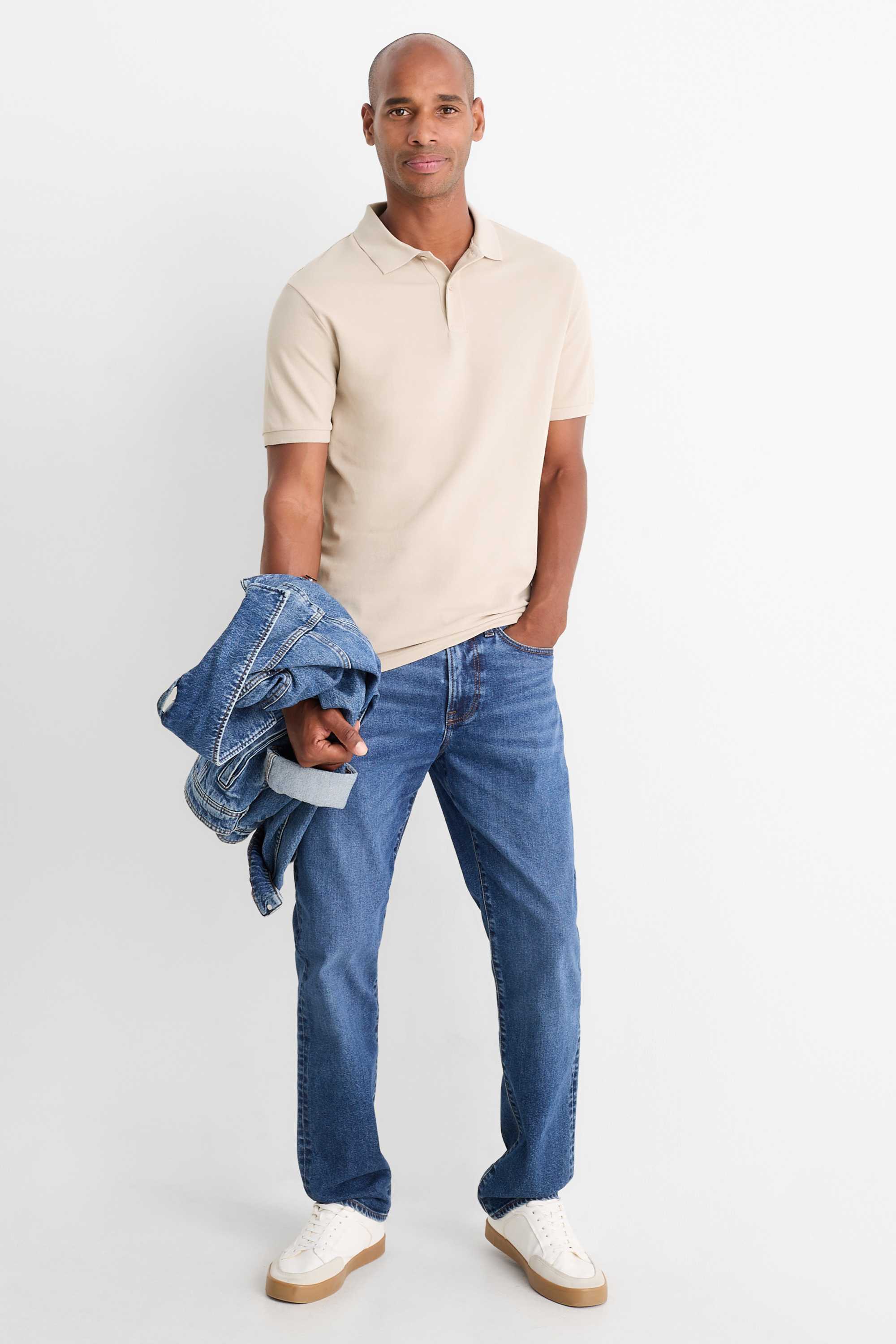 Polo shirt - regular fit beige