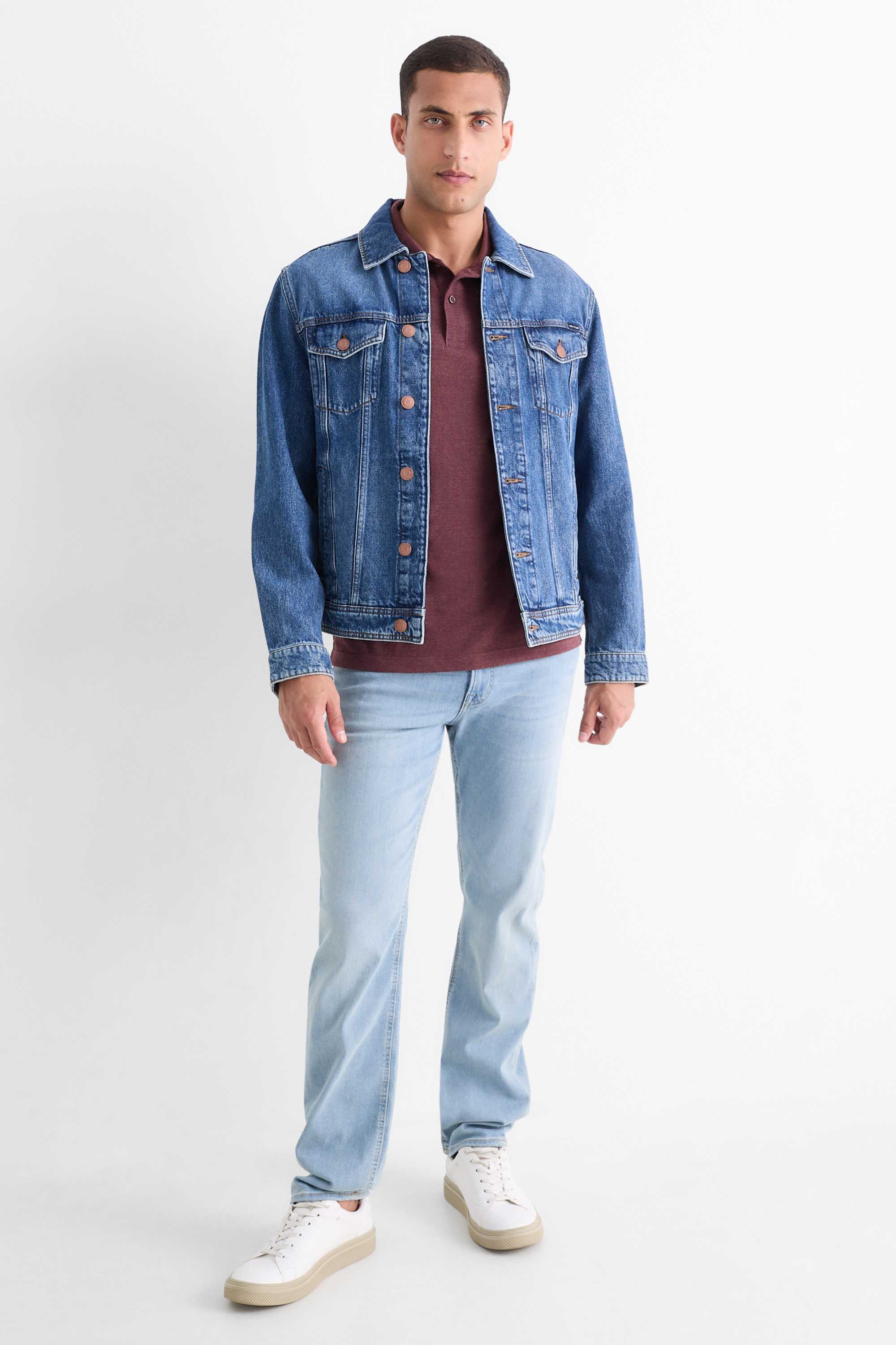 Polo shirt - regular fit bordeaux
