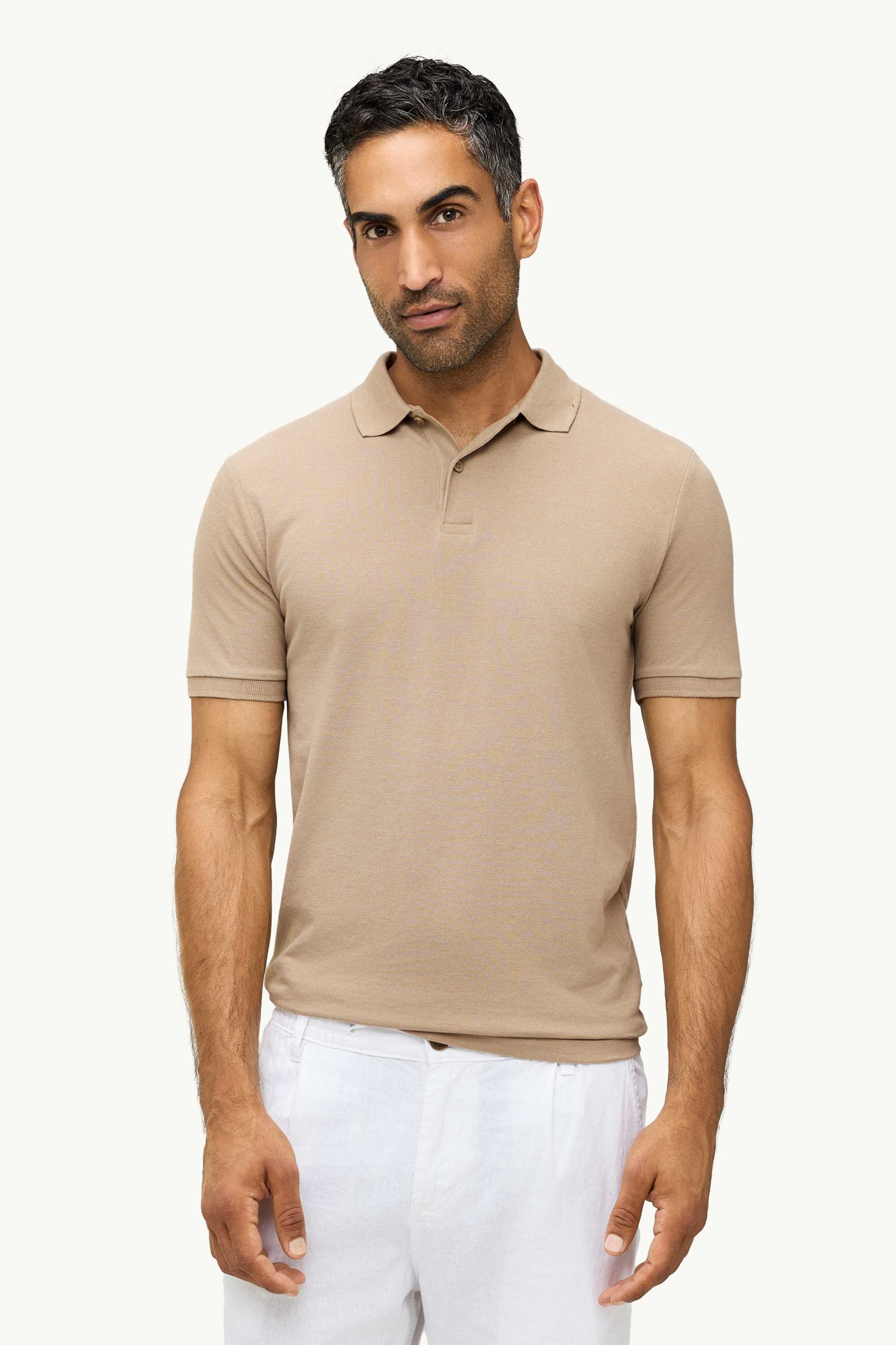 Polo shirt - regular fit light brown