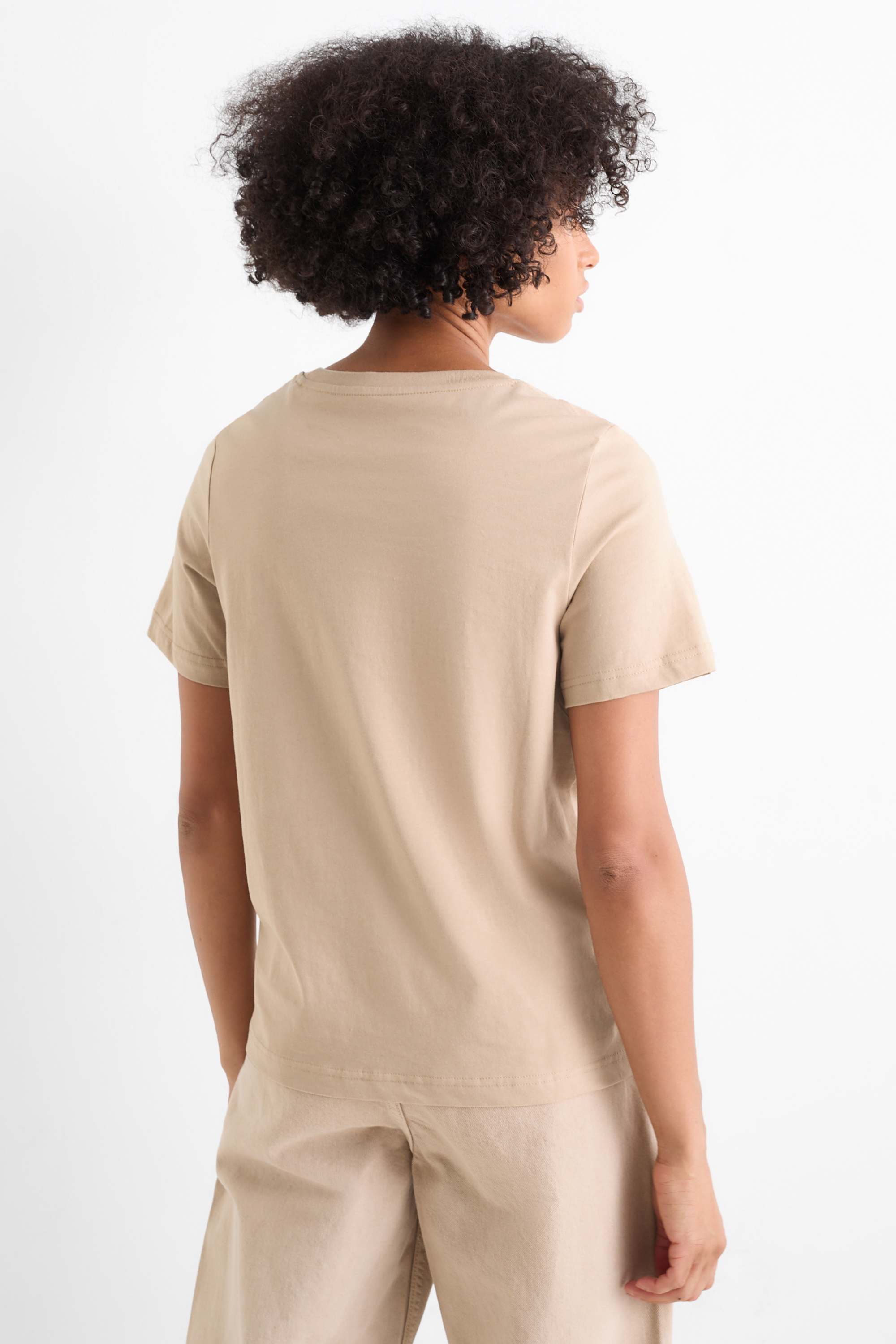 T-shirt - regular fit beige