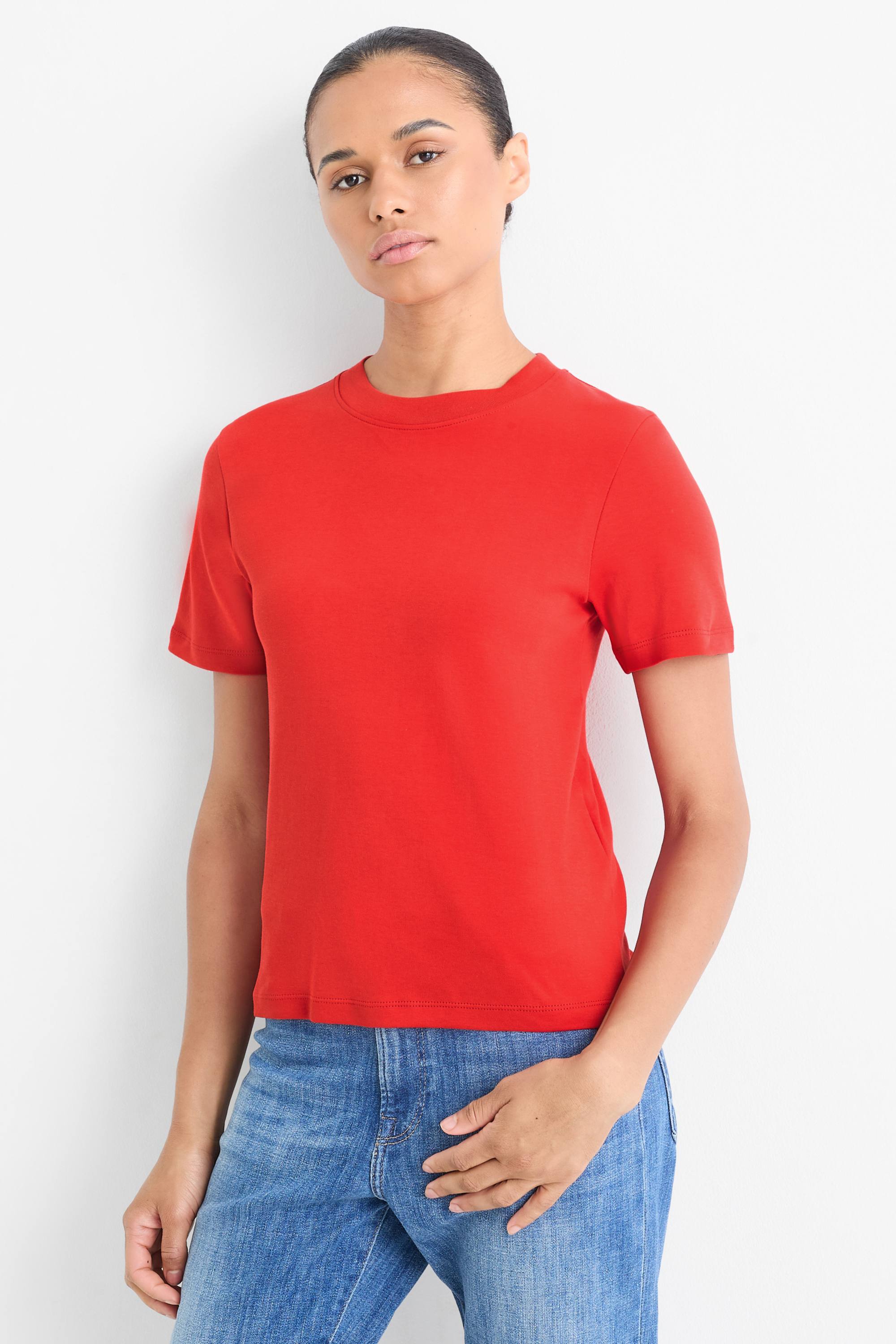 T-shirt - slim fit red