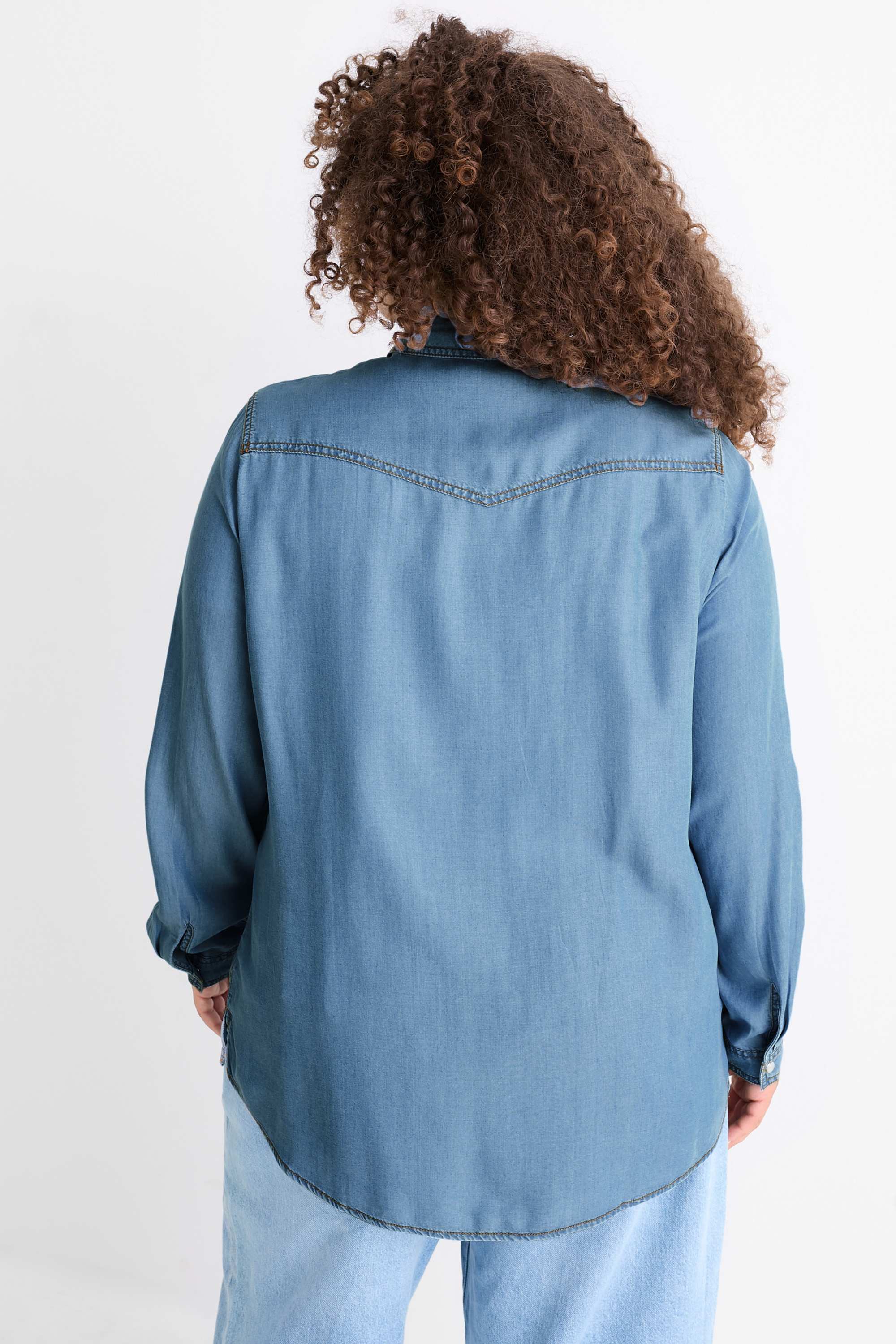 Denim blouse light blue