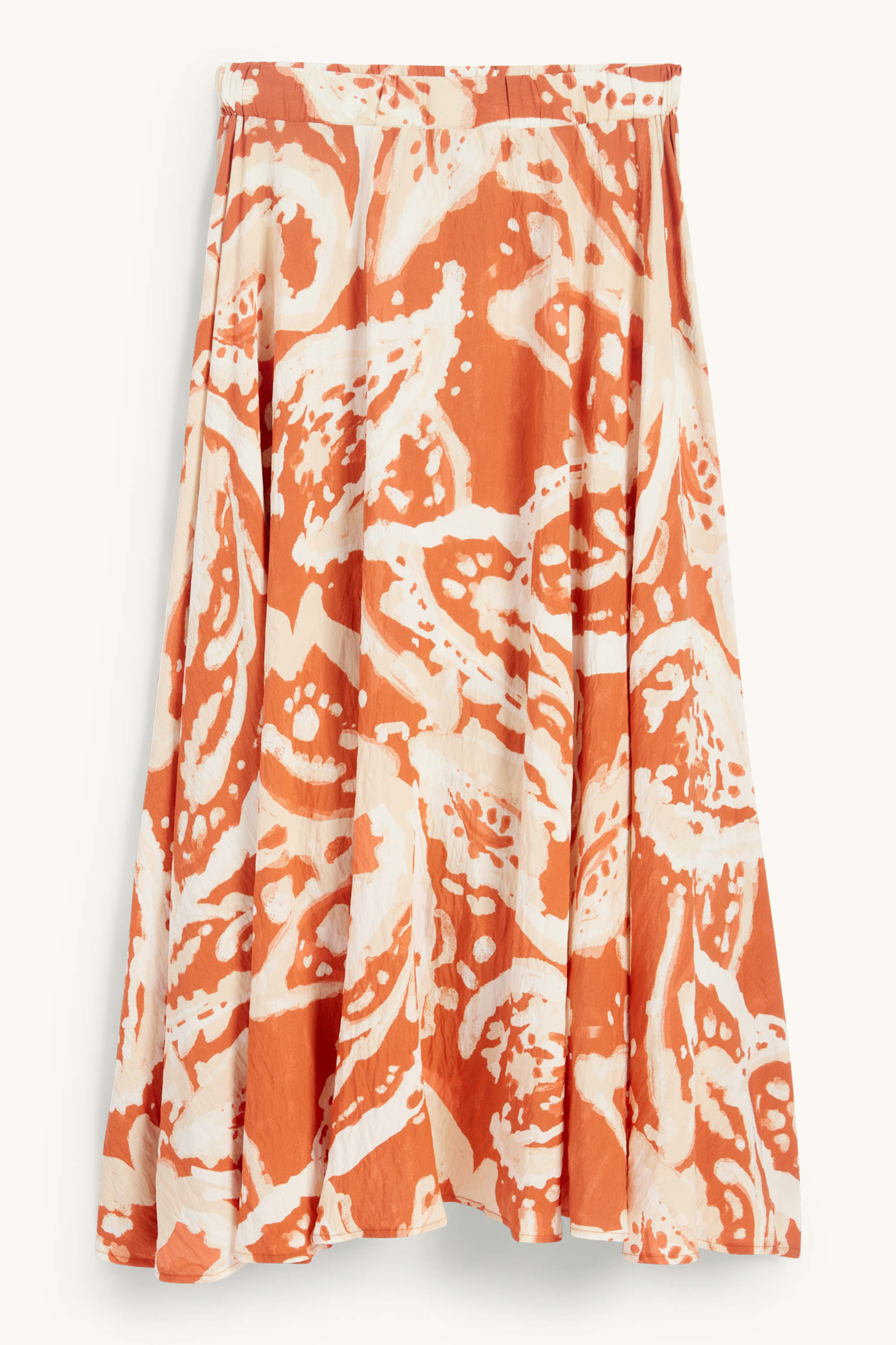 Skirt - patterned dark orange