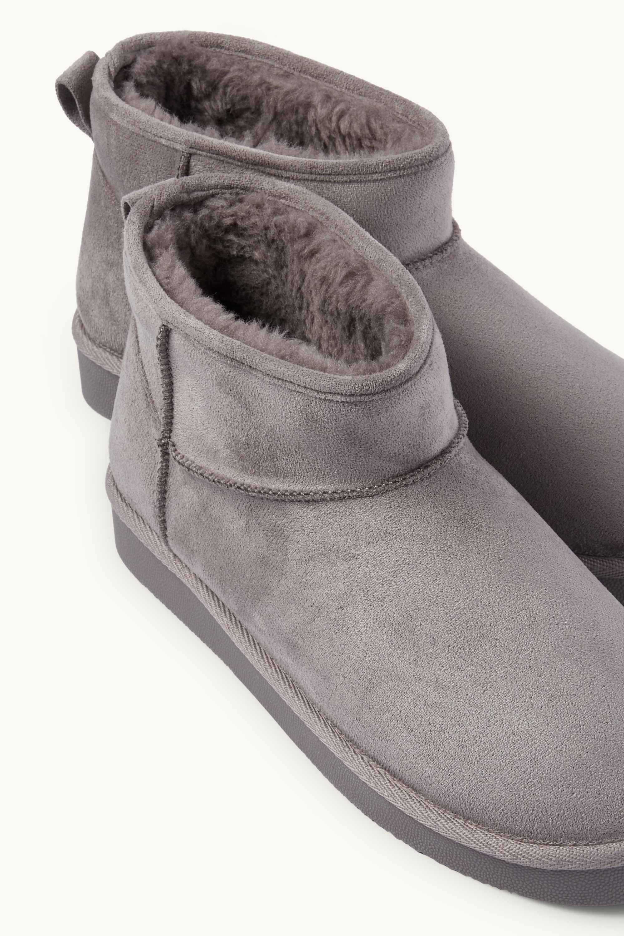 Ankle boots - faux suede gray