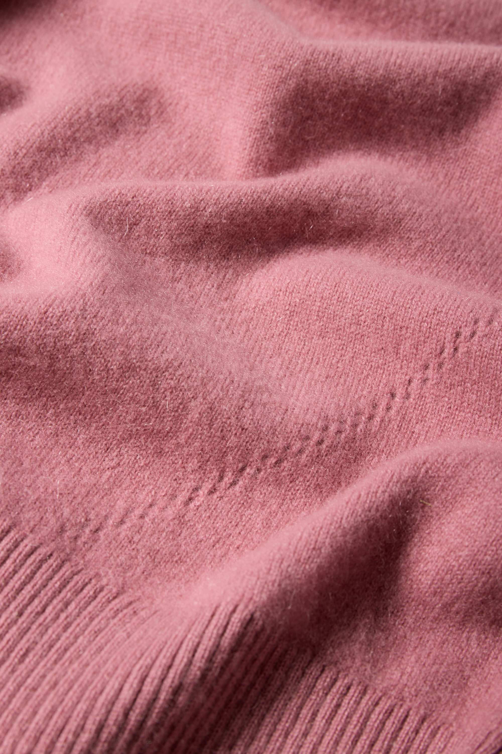 Knitted cashmere jumper - short sleeve pink