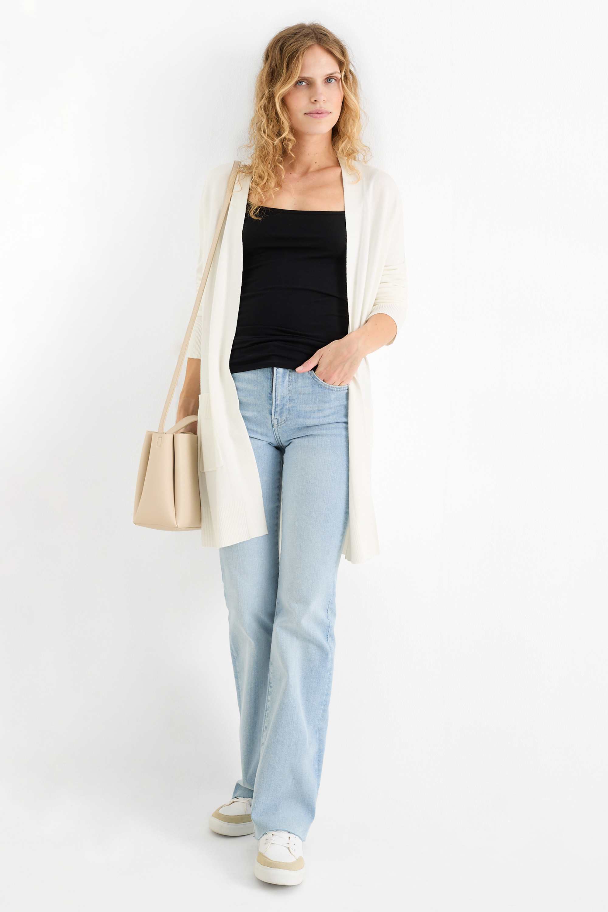 Long cardigan white