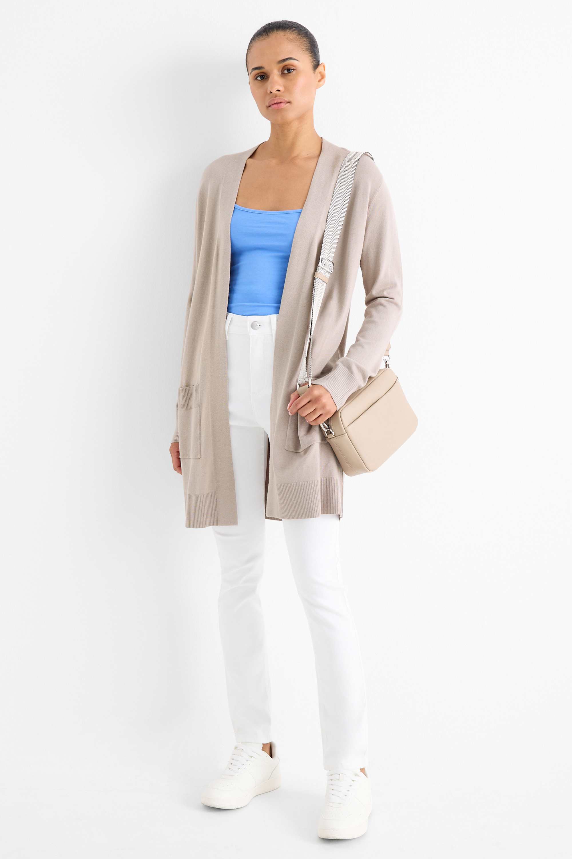Long cardigan beige