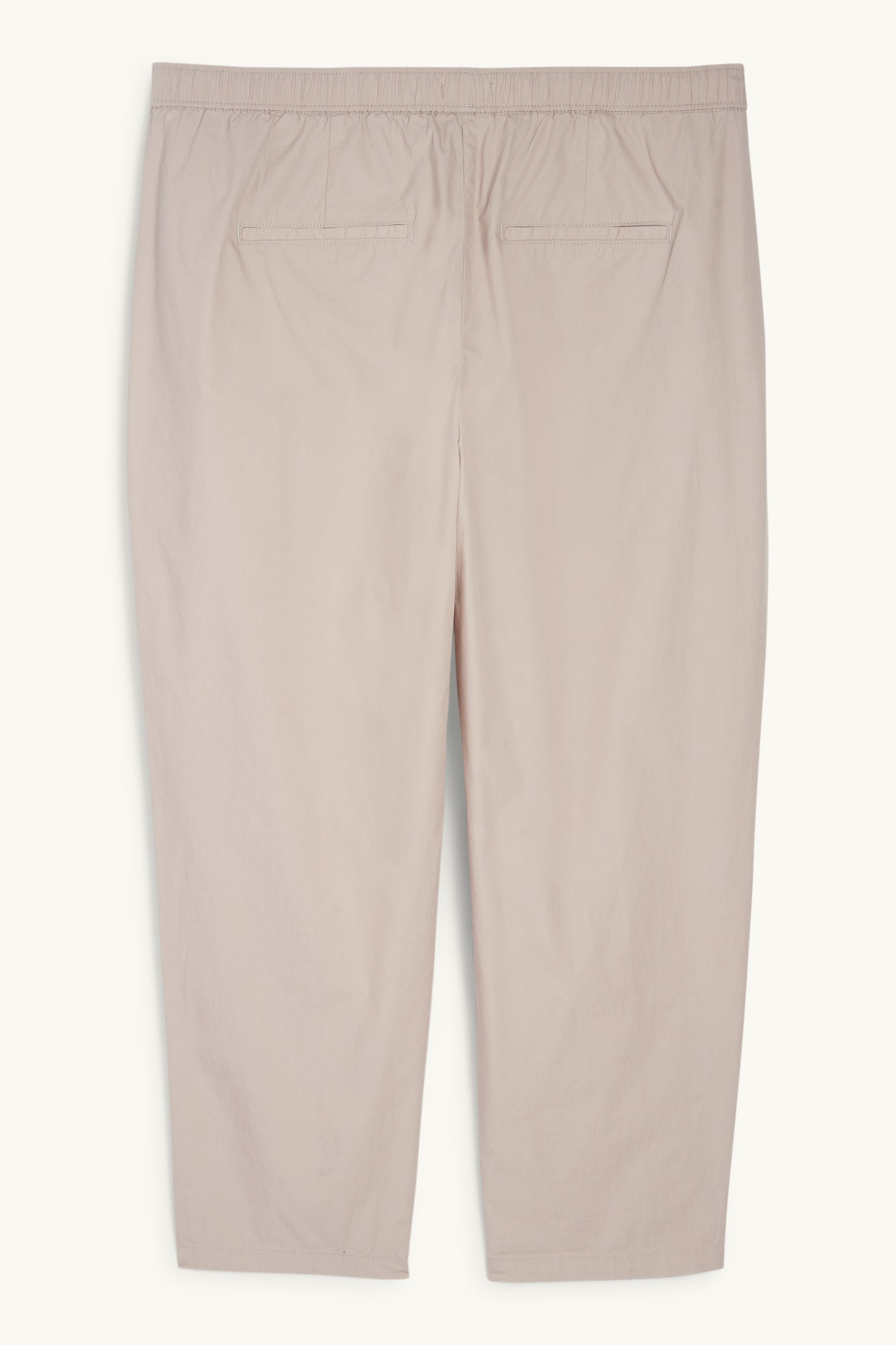 Cloth trousers - mid-rise waist - tapered fit beige
