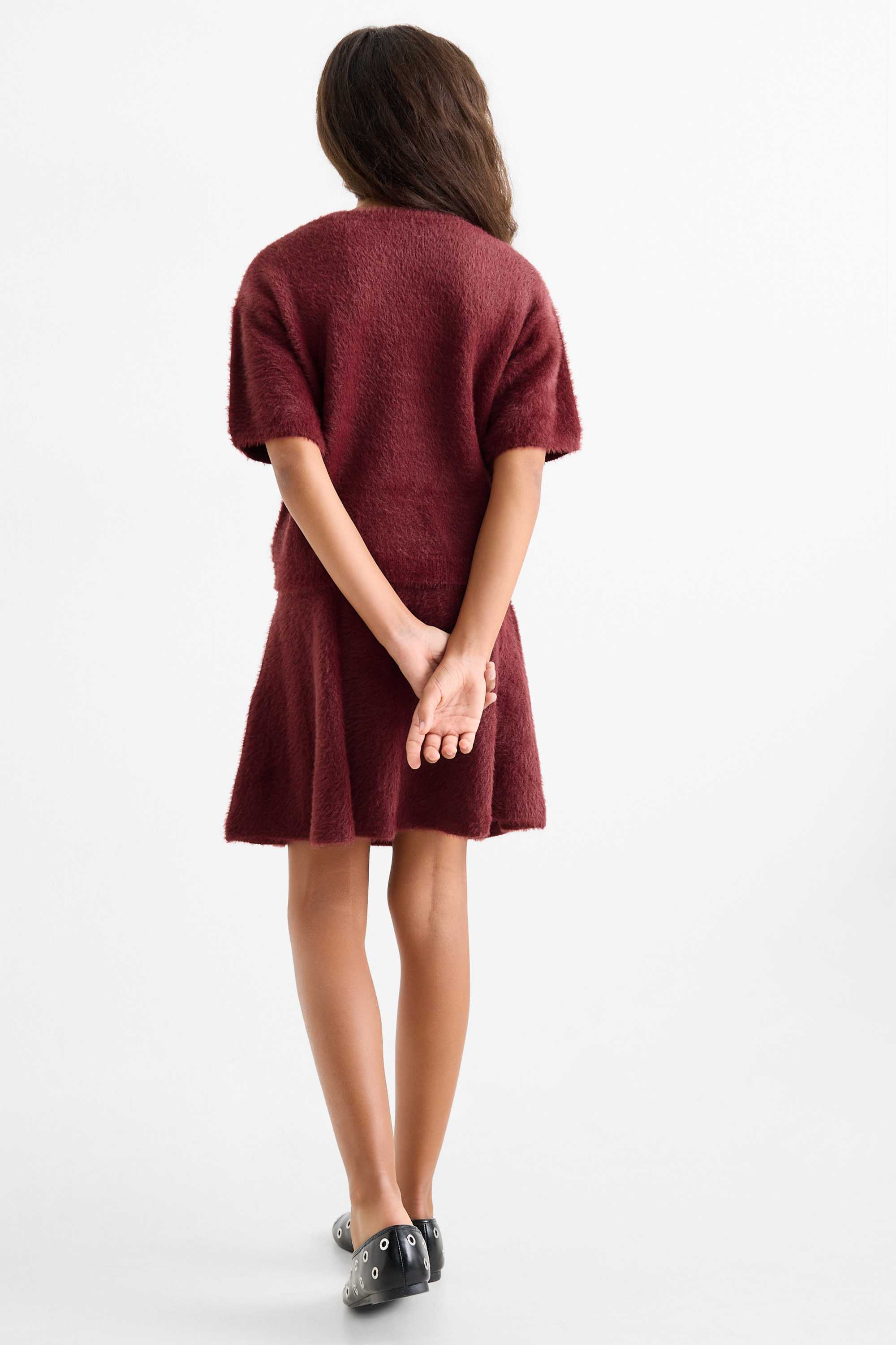 Set - jumper and skirt - 2 piece bordeaux