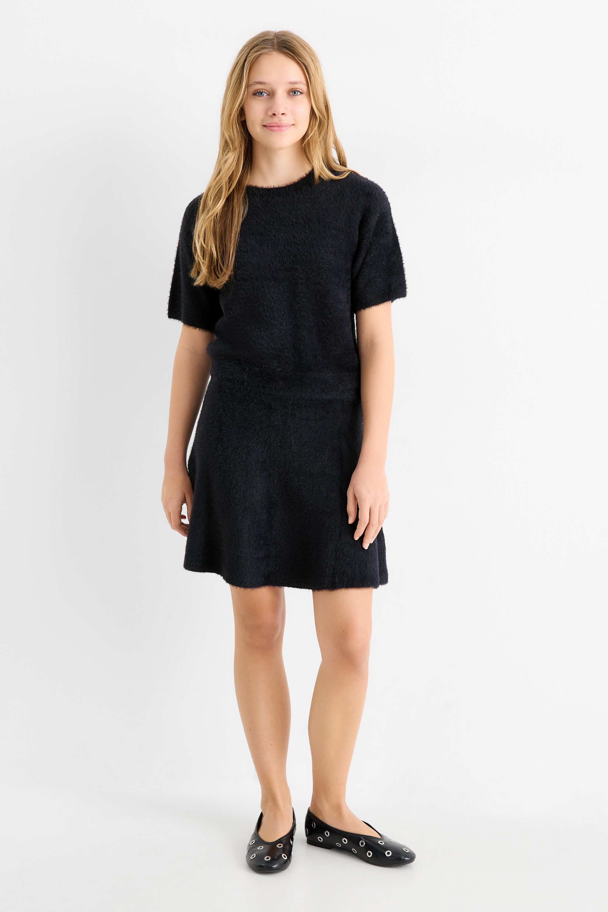 Set - jumper and skirt - 2 piece black