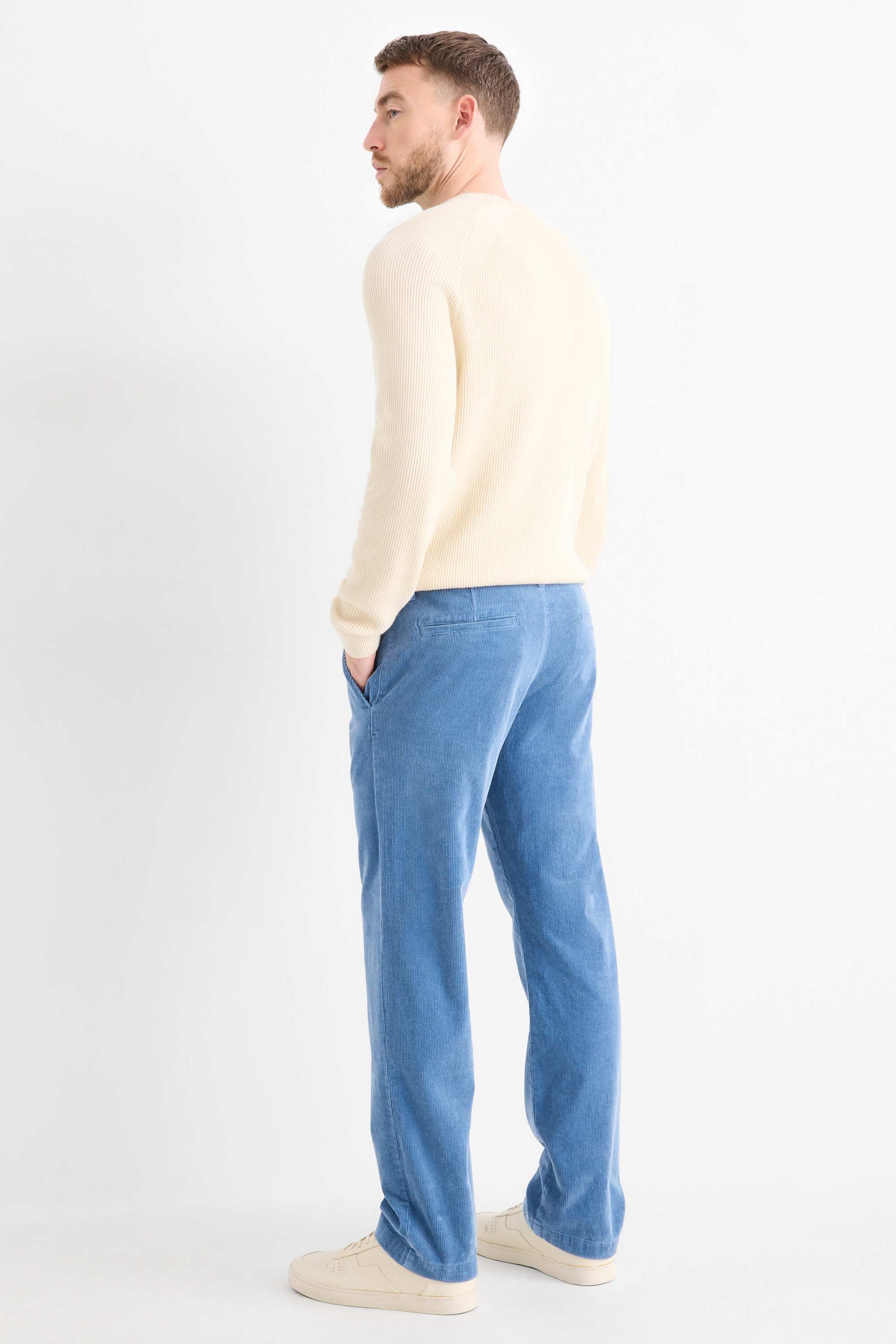 Corduroy chinos - regular fit light blue