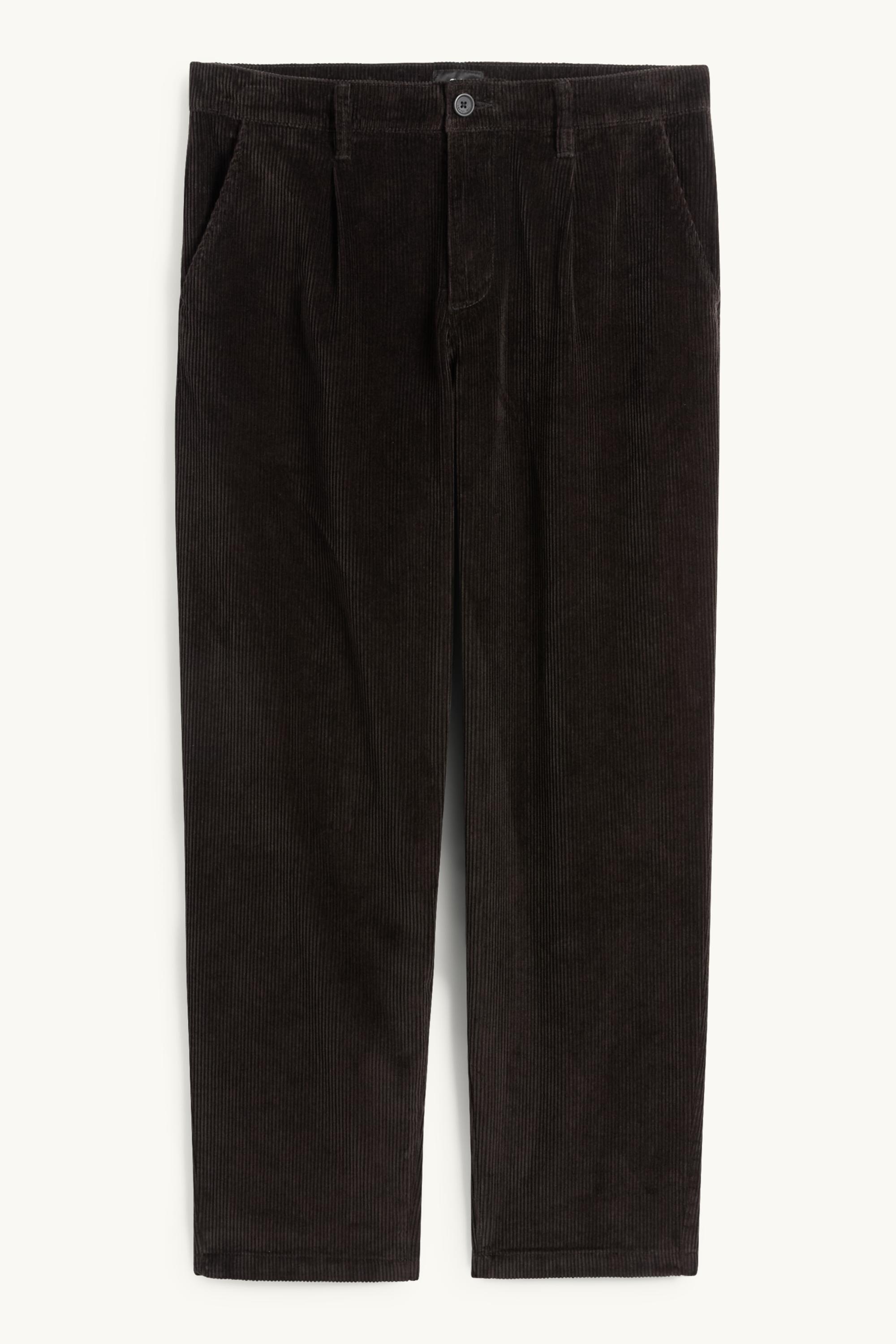 Corduroy chinos - slim fit black