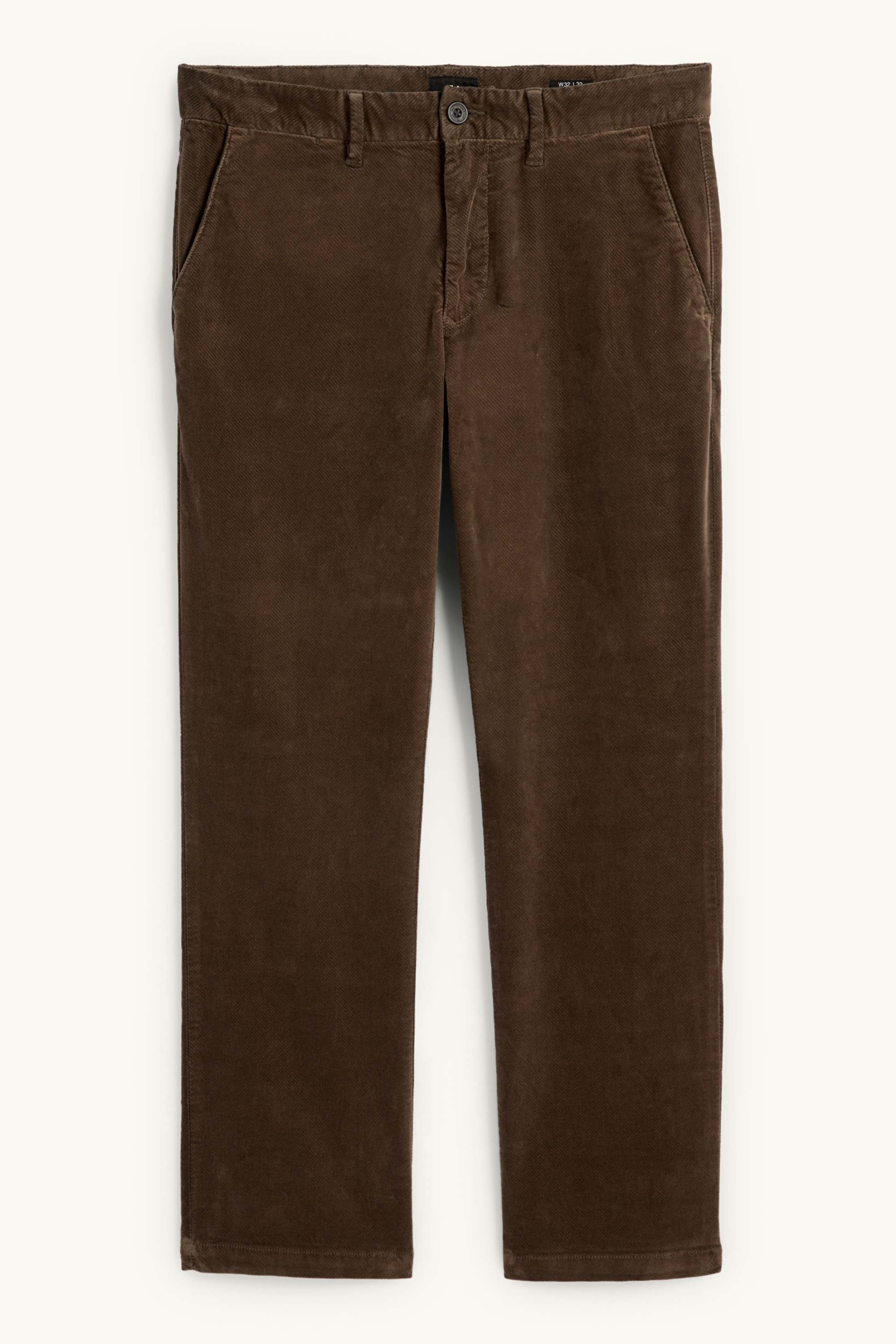 Chinos - regular fit - textured dark brown