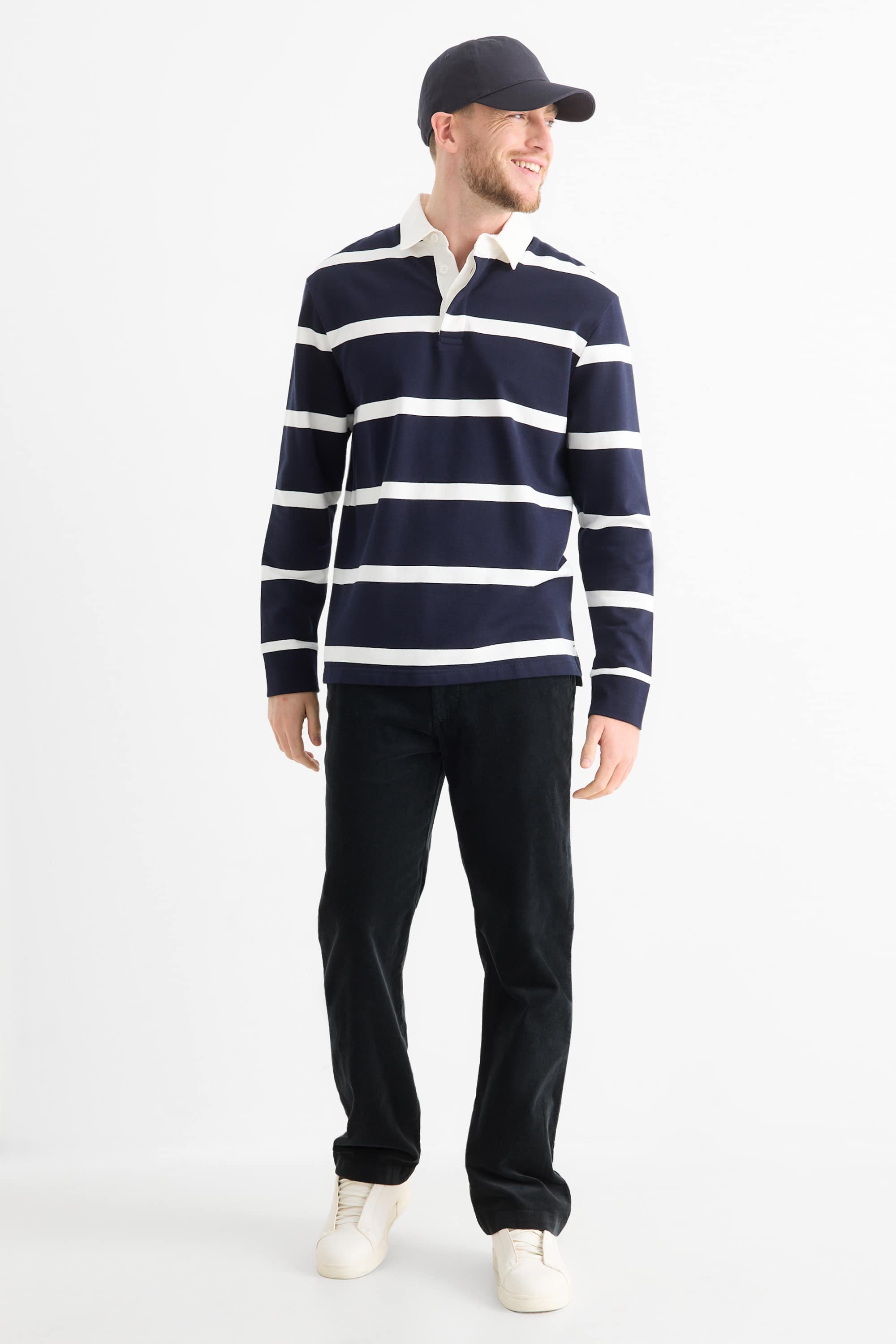 Chinos - regular fit - textured black