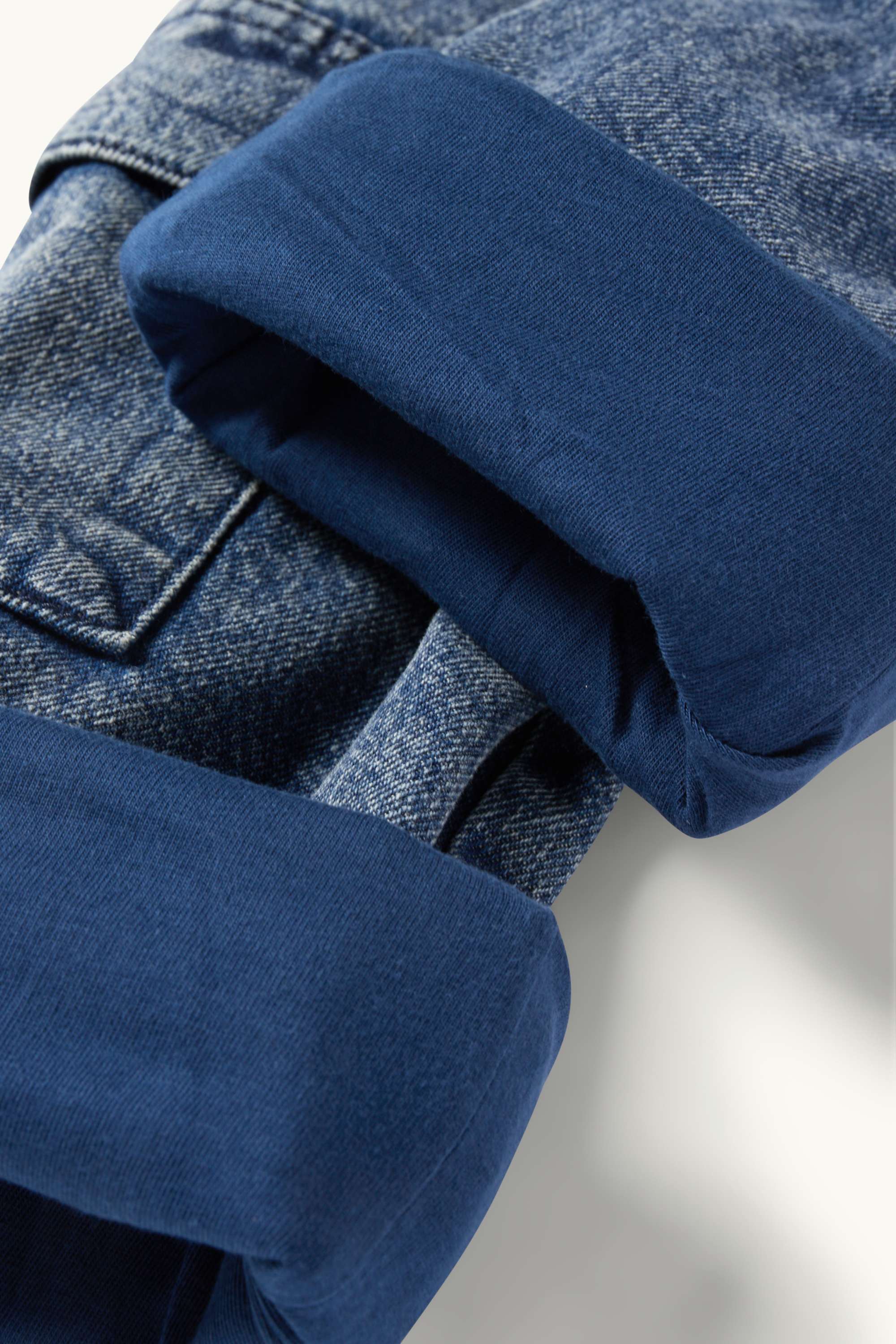 Cargo jeans - thermal jeans blue denim