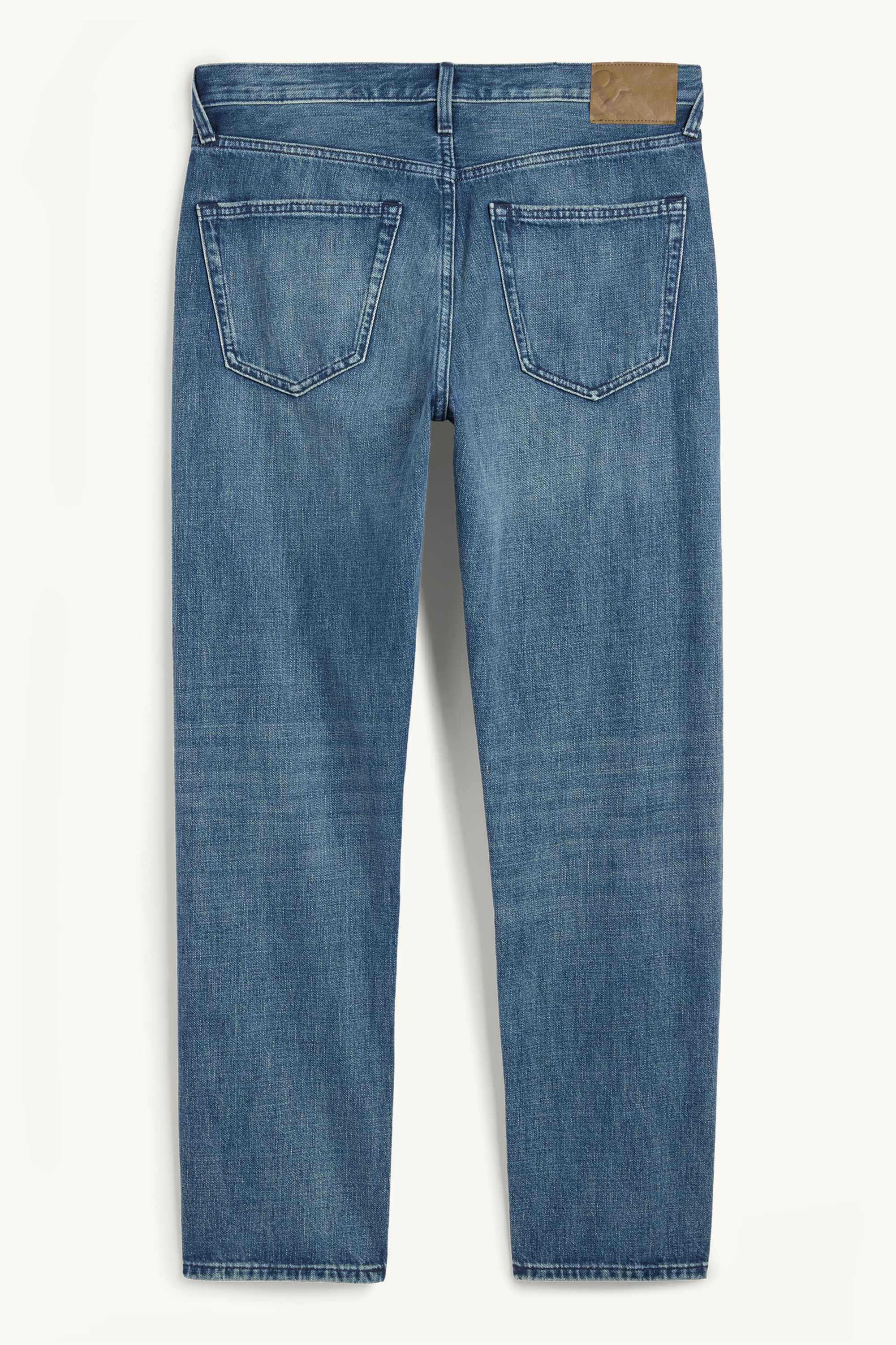 Regular jeans with button fly blue denim