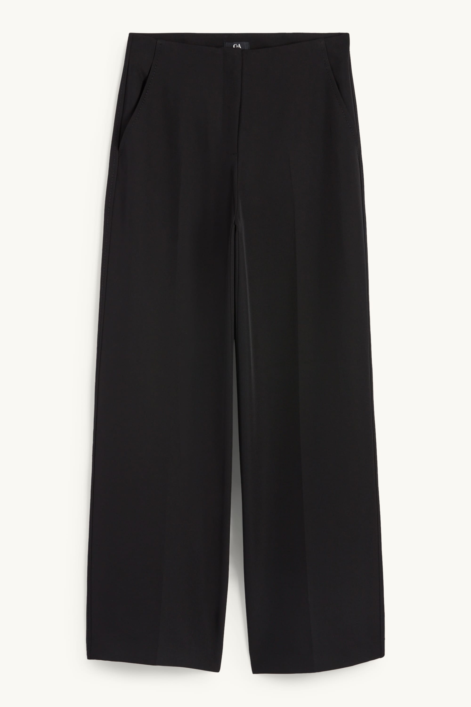 Business trousers - mid-rise waist - regular fit black