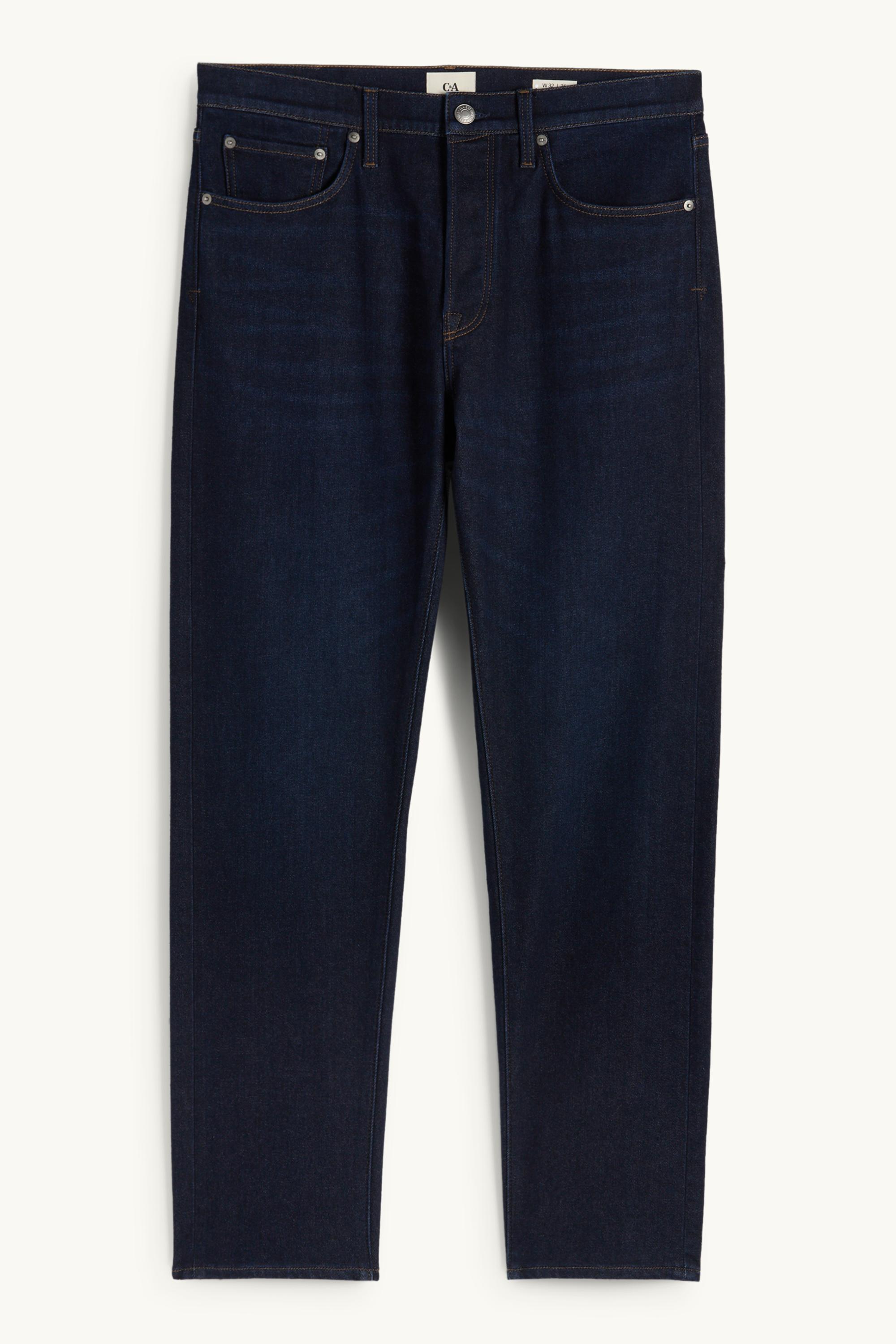 Regular jeans with button fly - thermal jeans - LYCRA® denim-dark blue