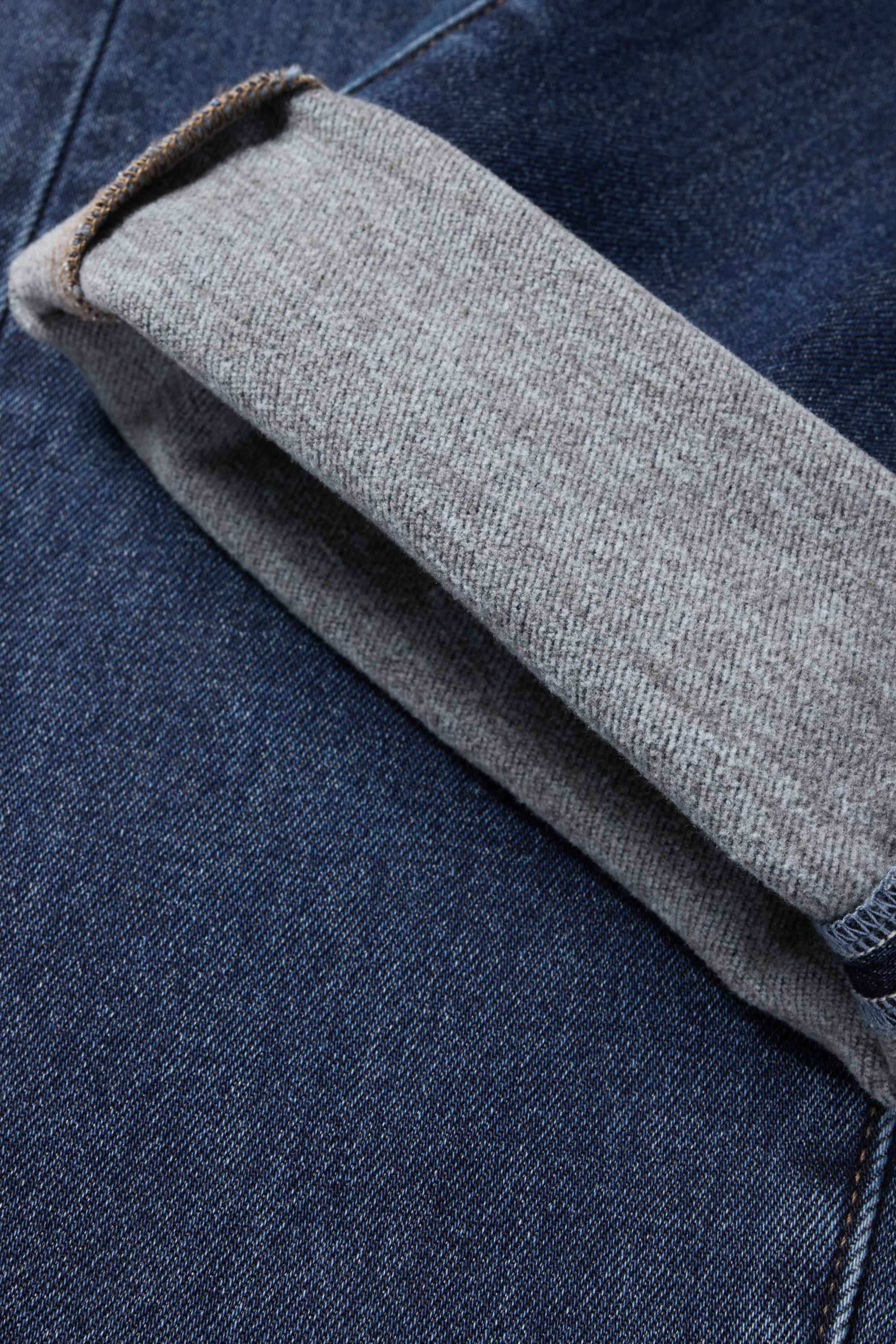 Regular jeans with button fly - thermal jeans - LYCRA® blue denim