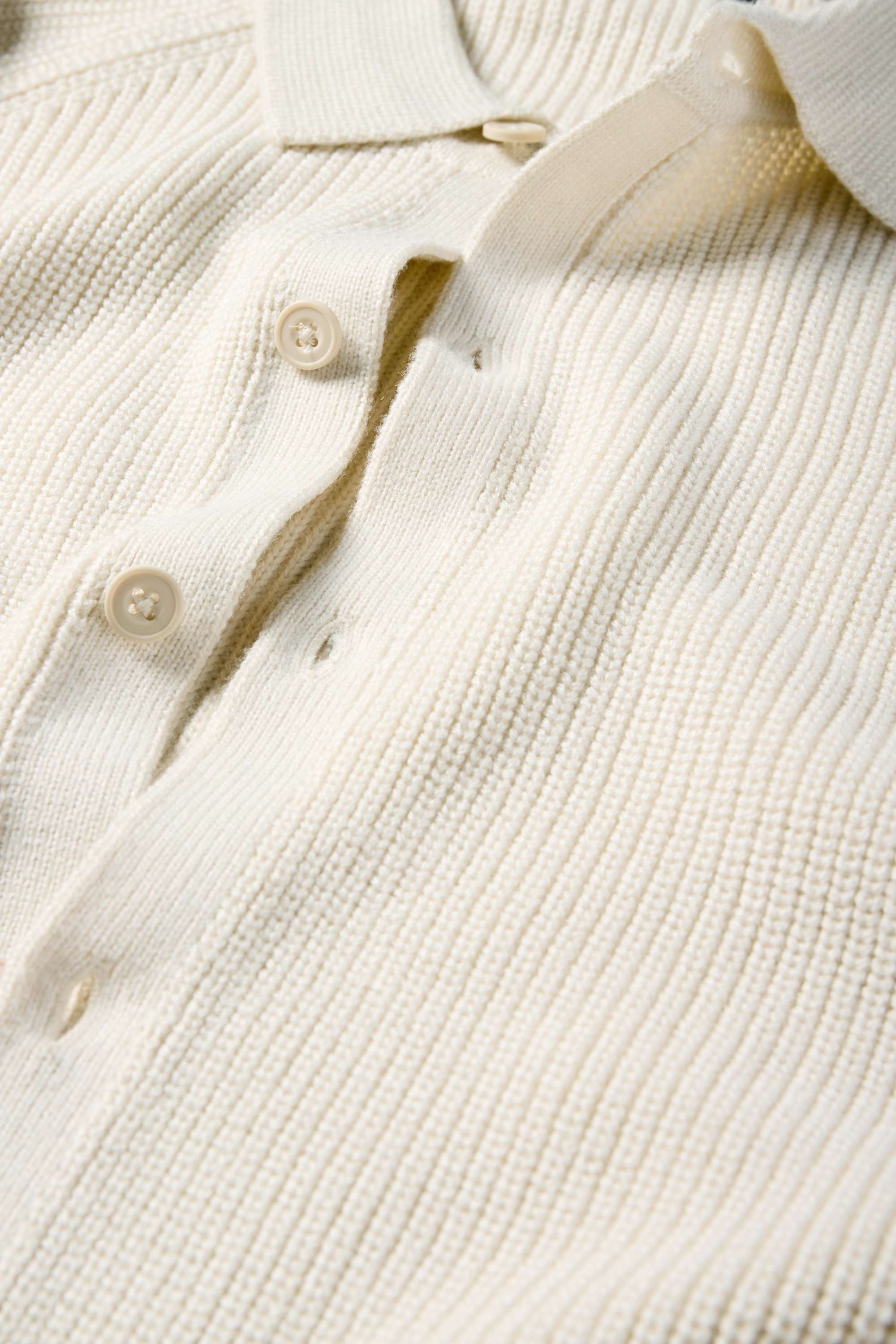 Cardigan - ribbed cremewhite