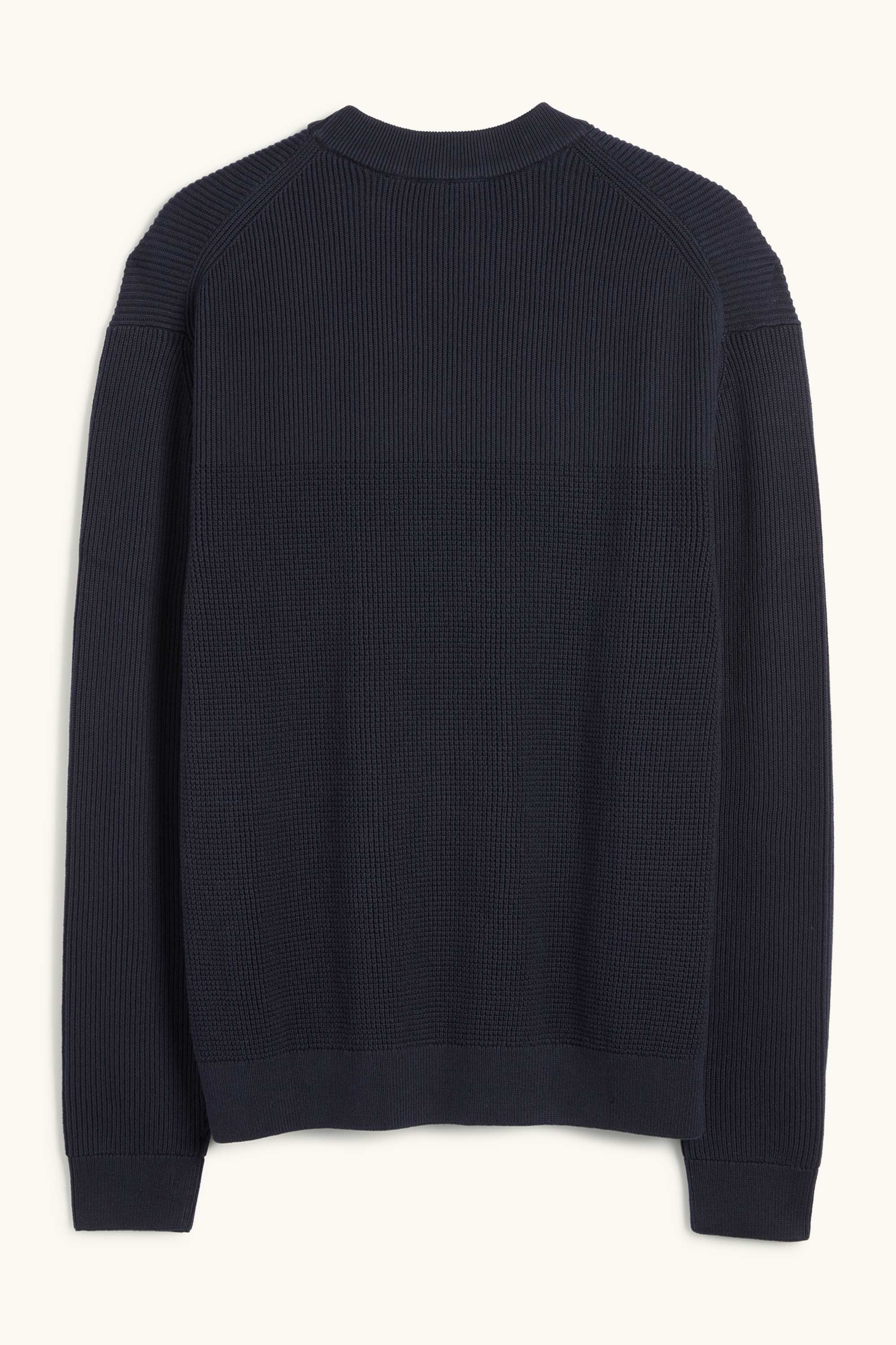 Jumper - textured dark blue
