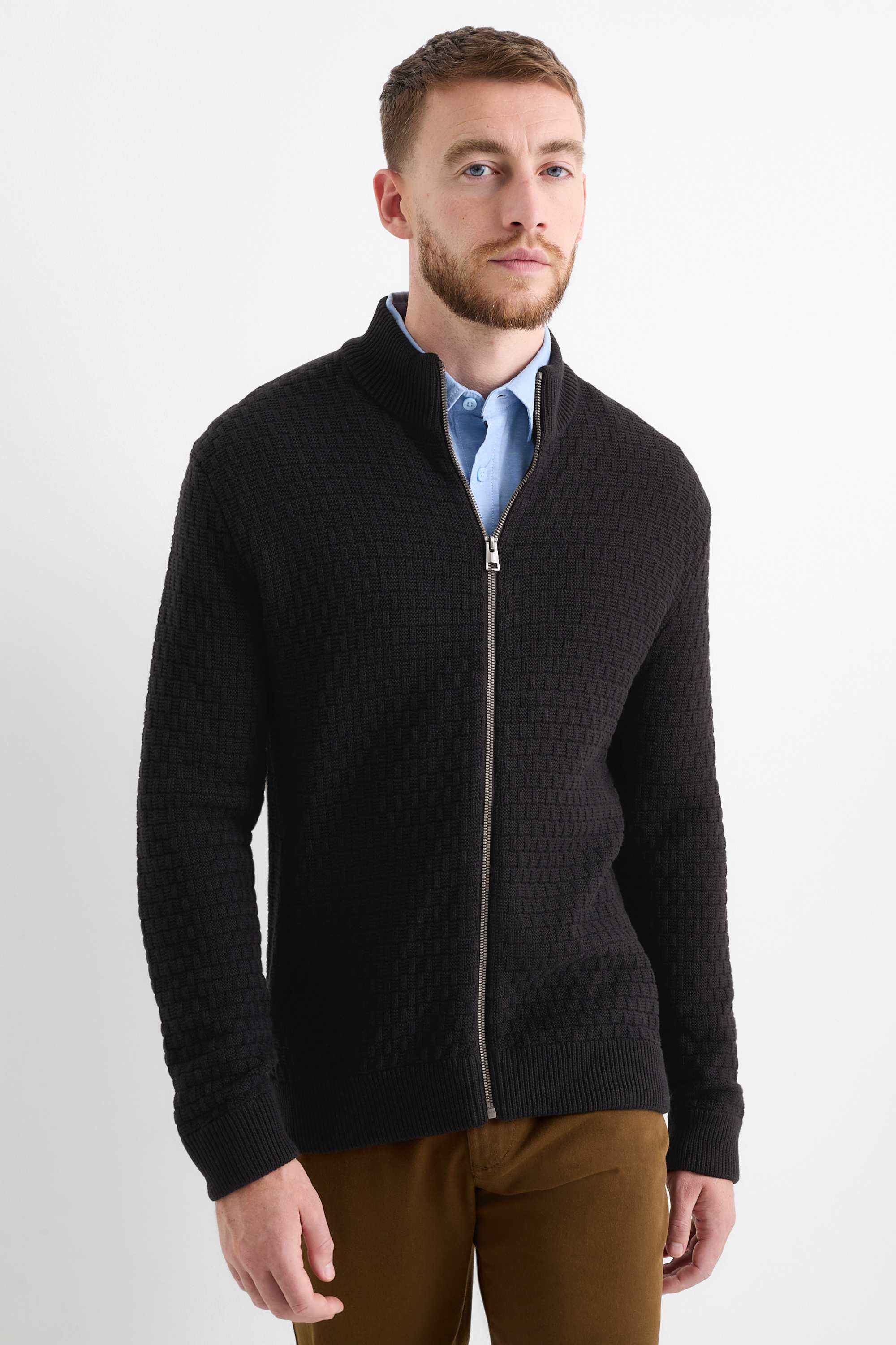 Cardigan - textured black