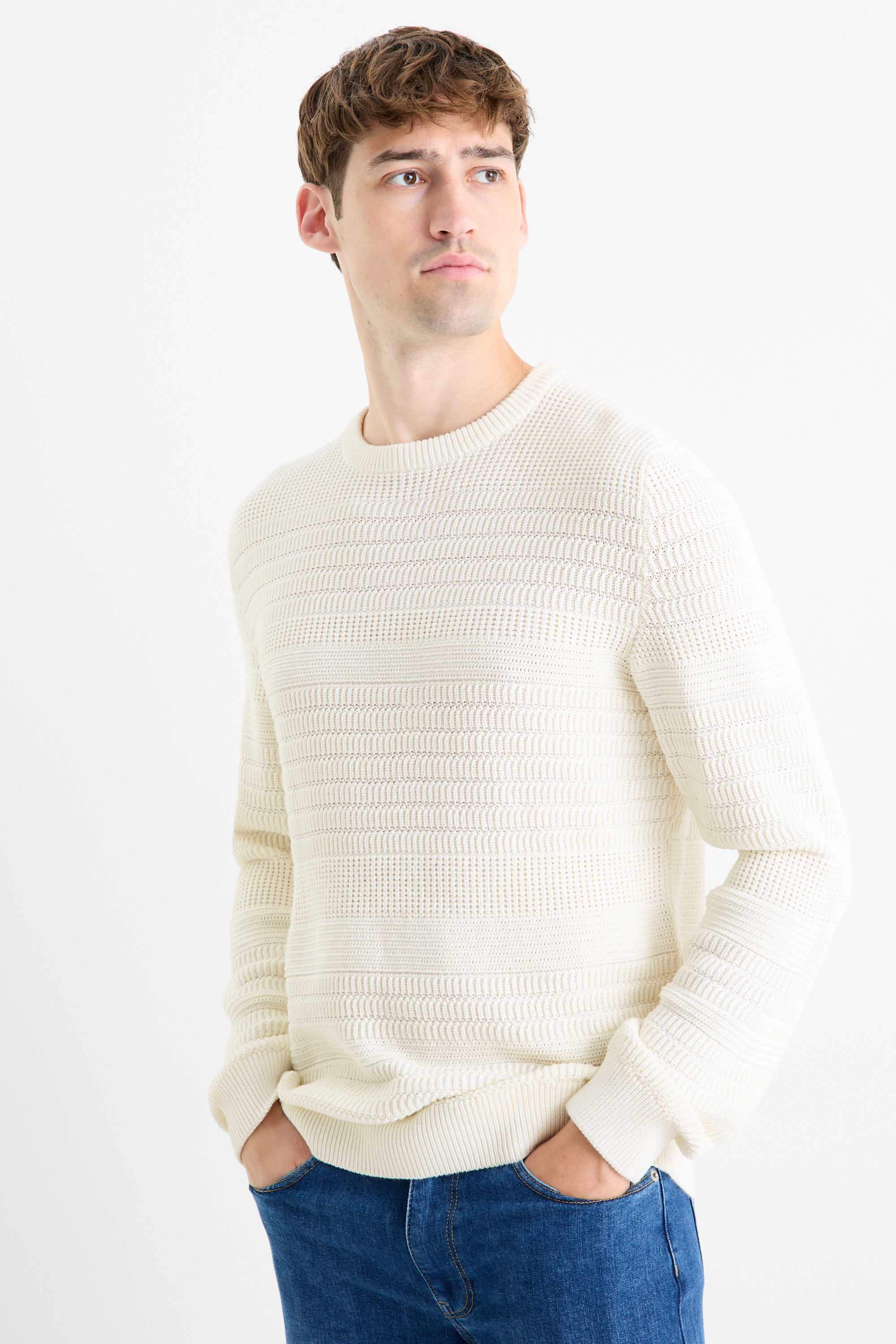 Jumper - textured cremewhite