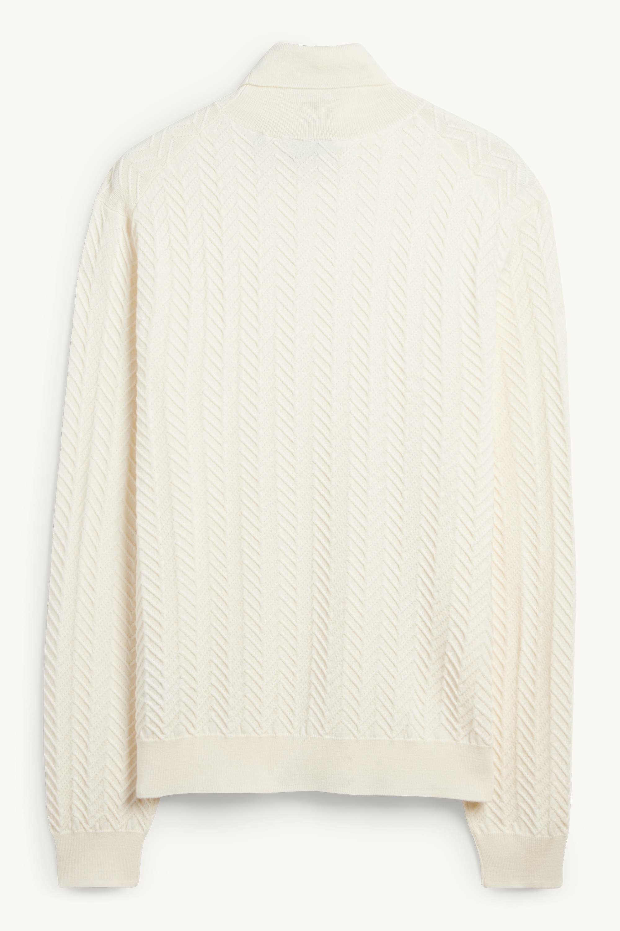 Turtleneck jumper - textured cremewhite