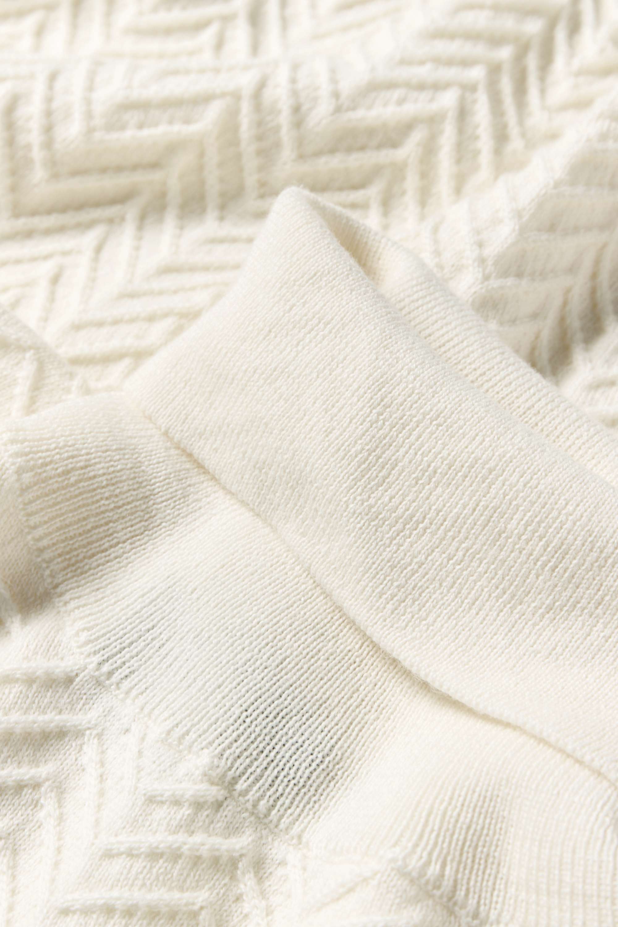 Turtleneck jumper - textured cremewhite