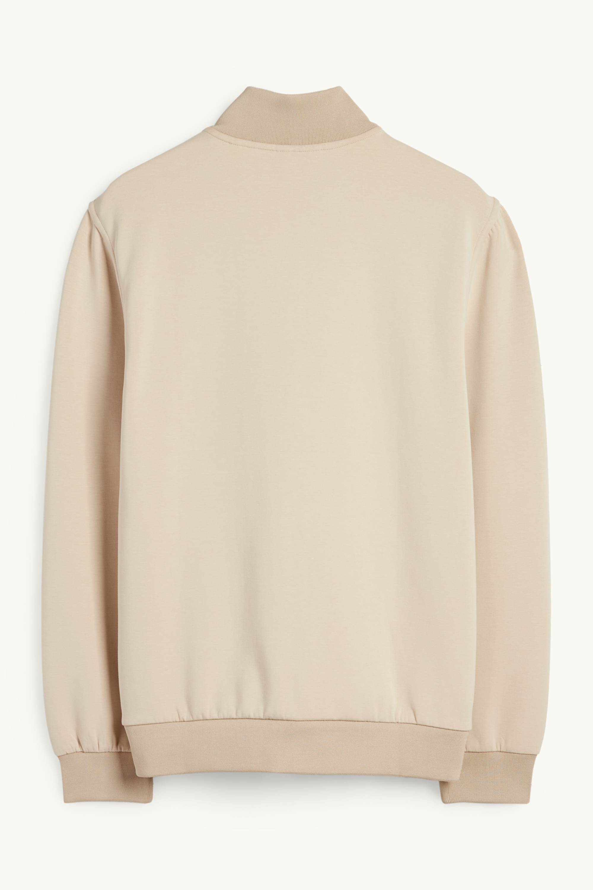 Zip-through sweatshirt beige