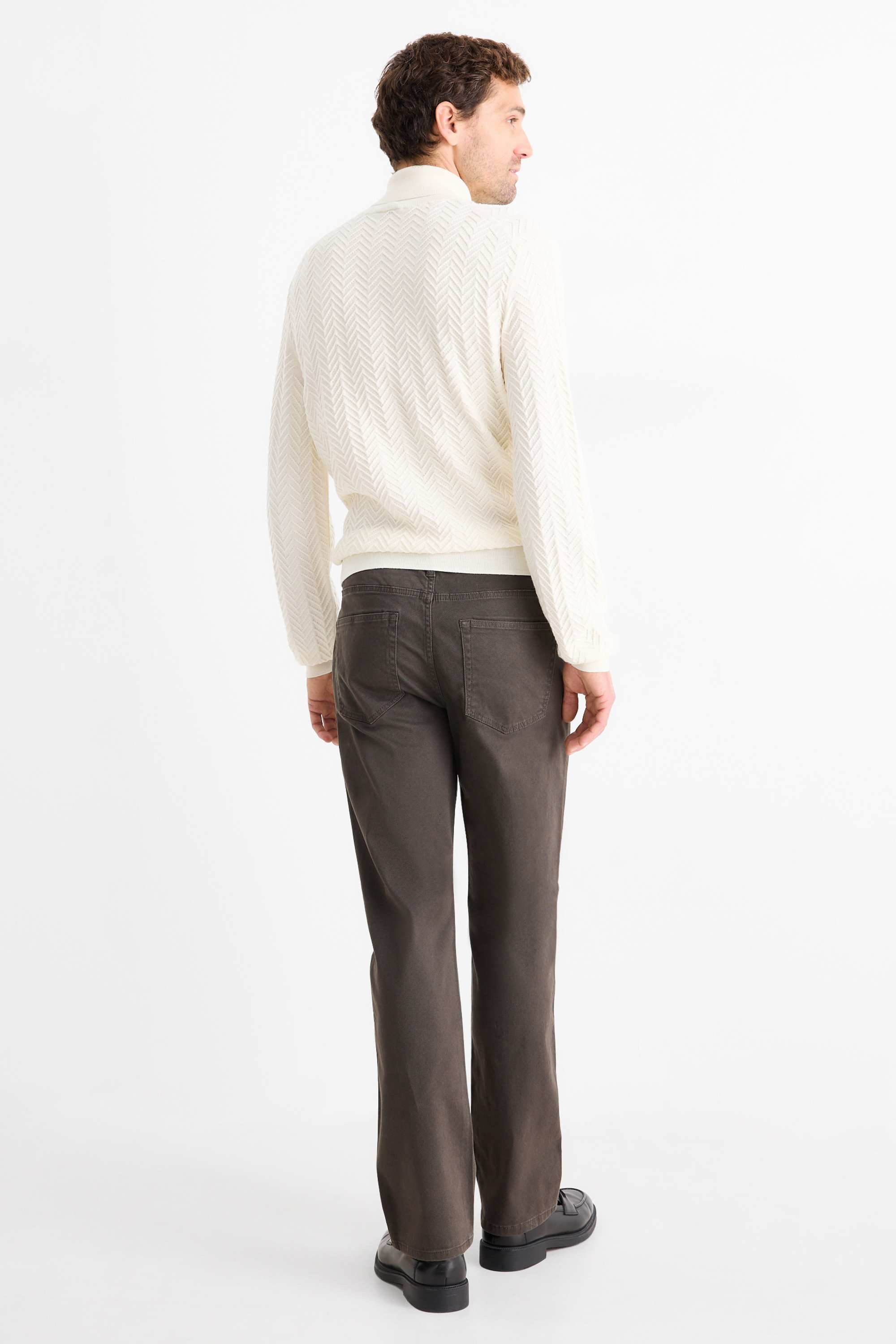 Trousers - regular fit khaki