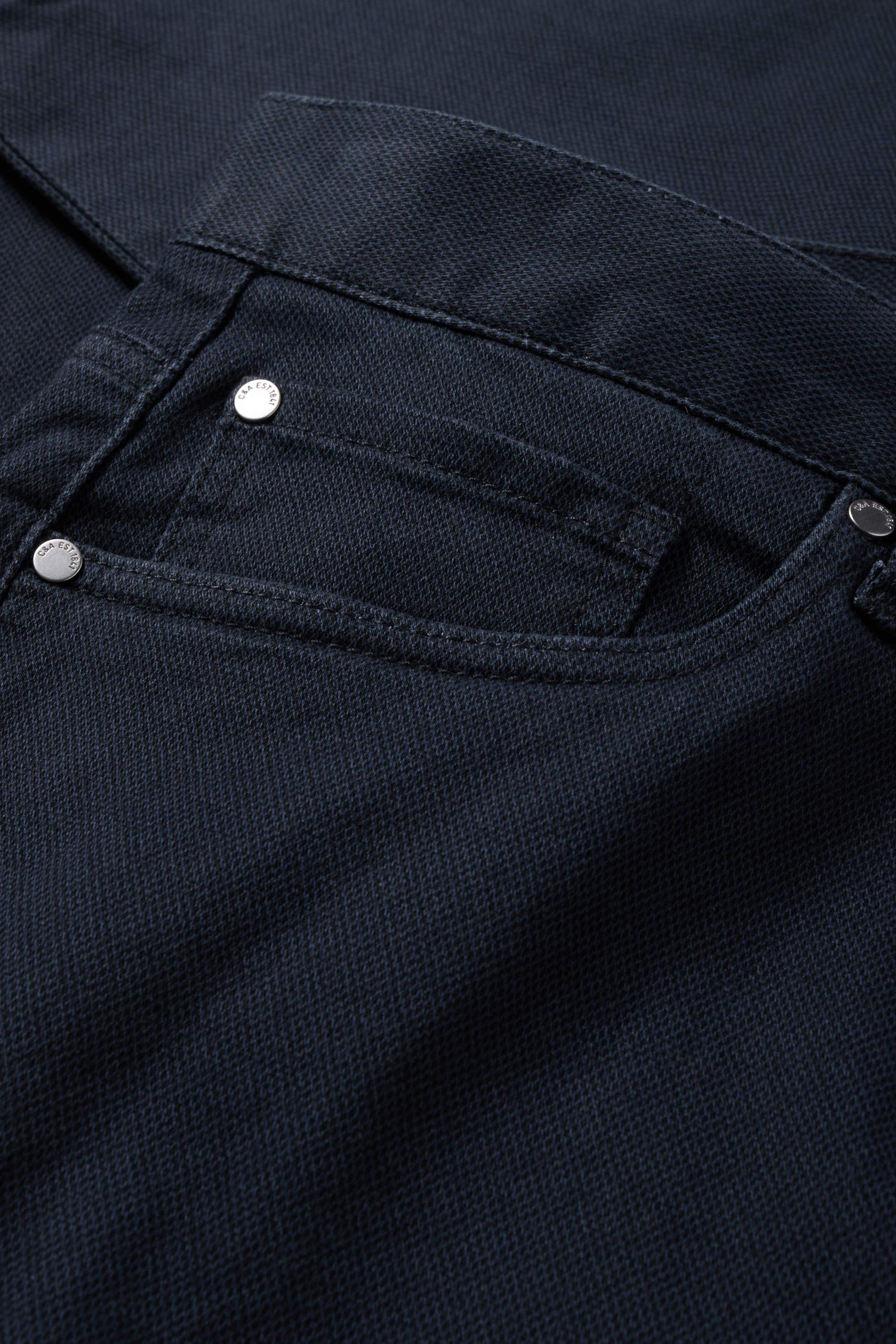 Trousers - regular fit denim-dark blue