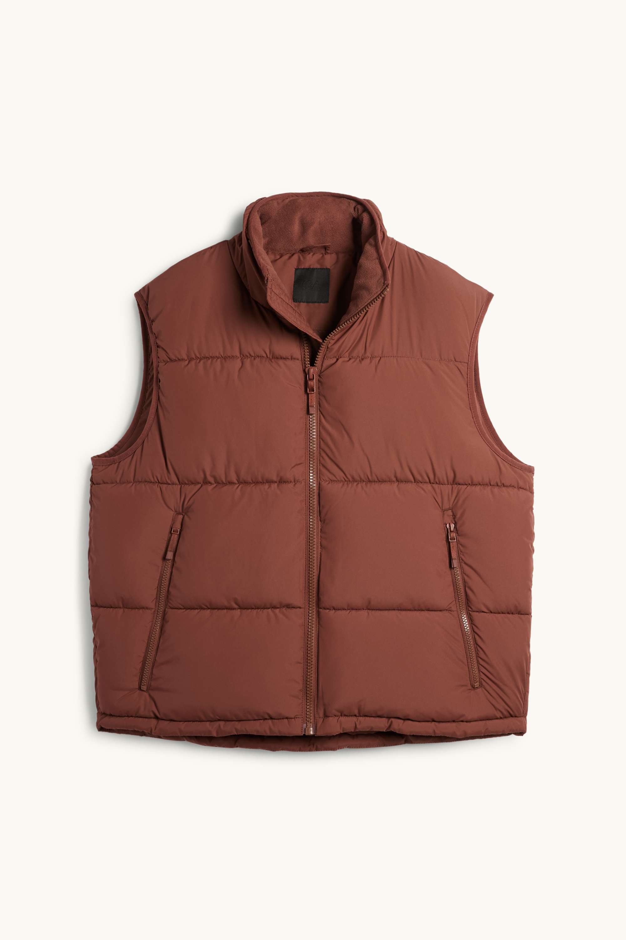Quilted gilet brown