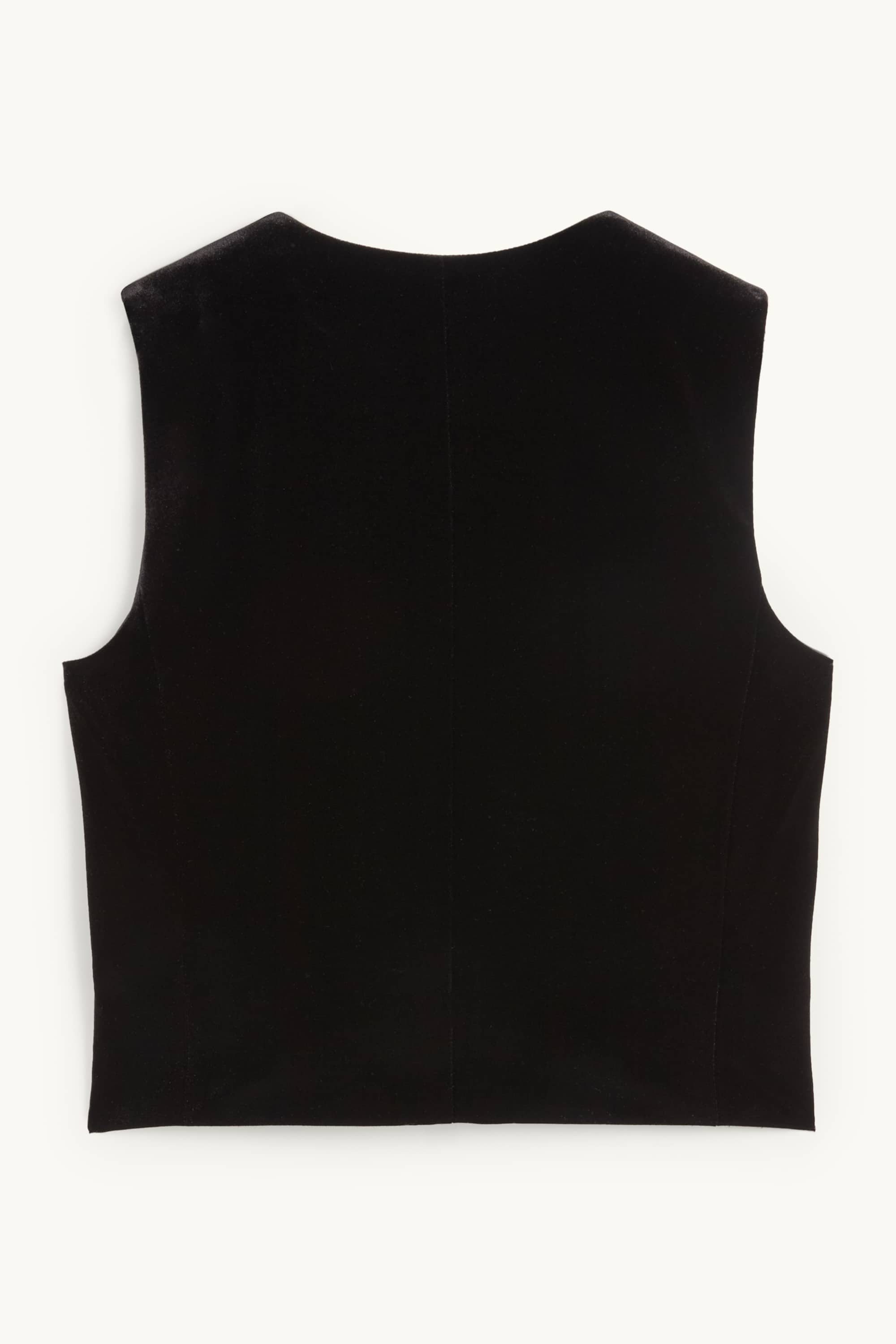 Velvet waistcoat - regular fit black