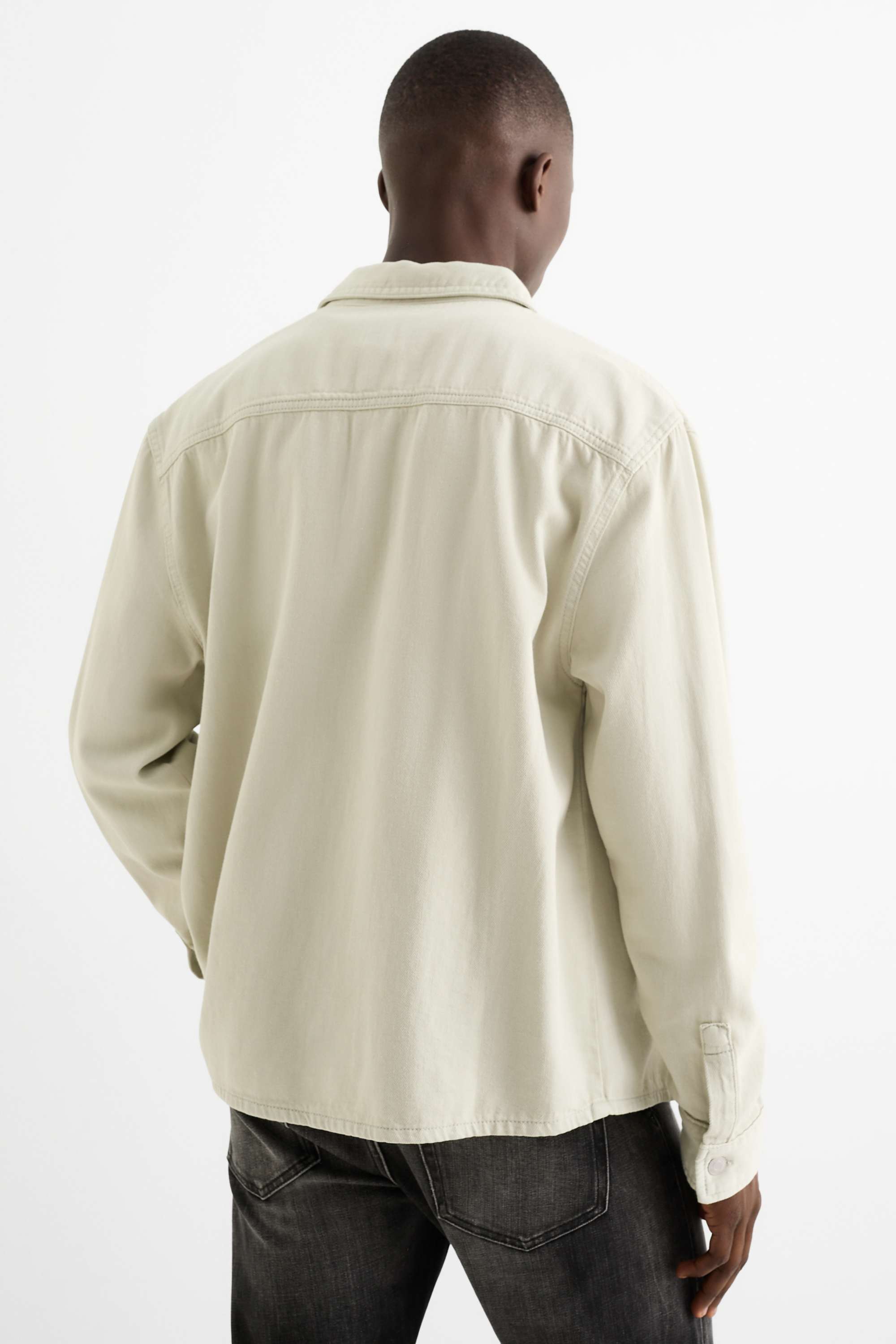 Denim shirt - regular fit - kent collar mint green