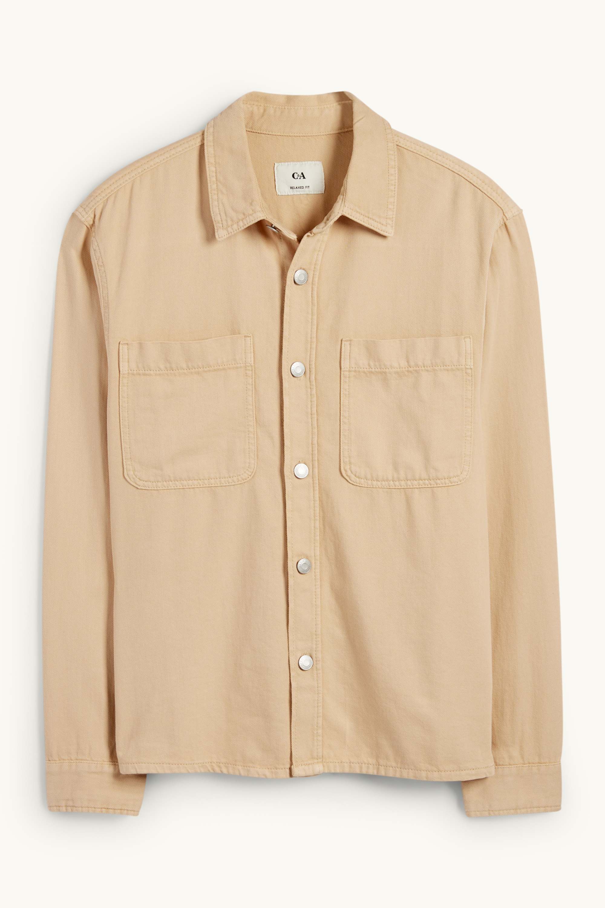 Denim shirt - regular fit - kent collar beige