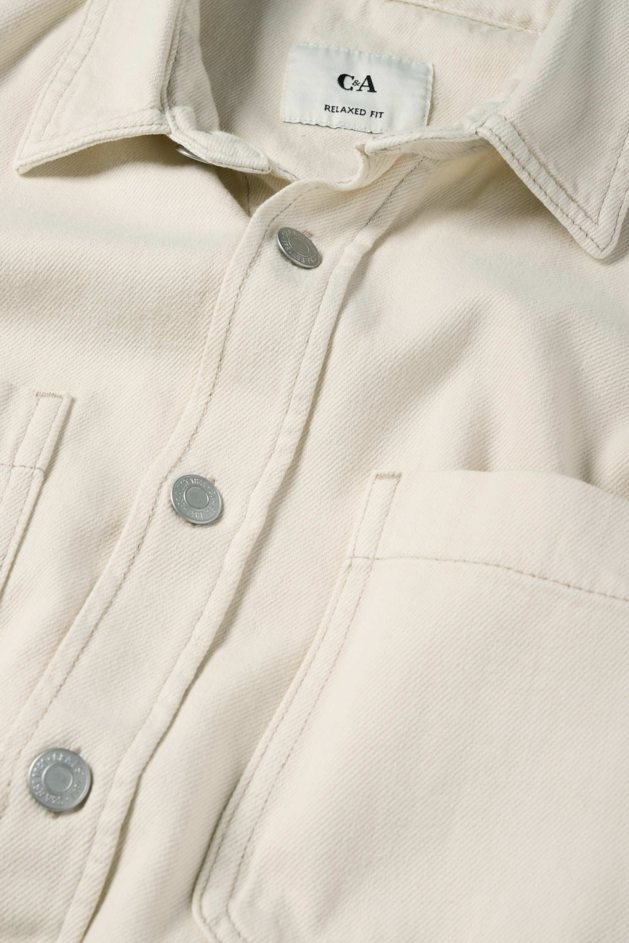 Denim shirt - regular fit - kent collar cremewhite