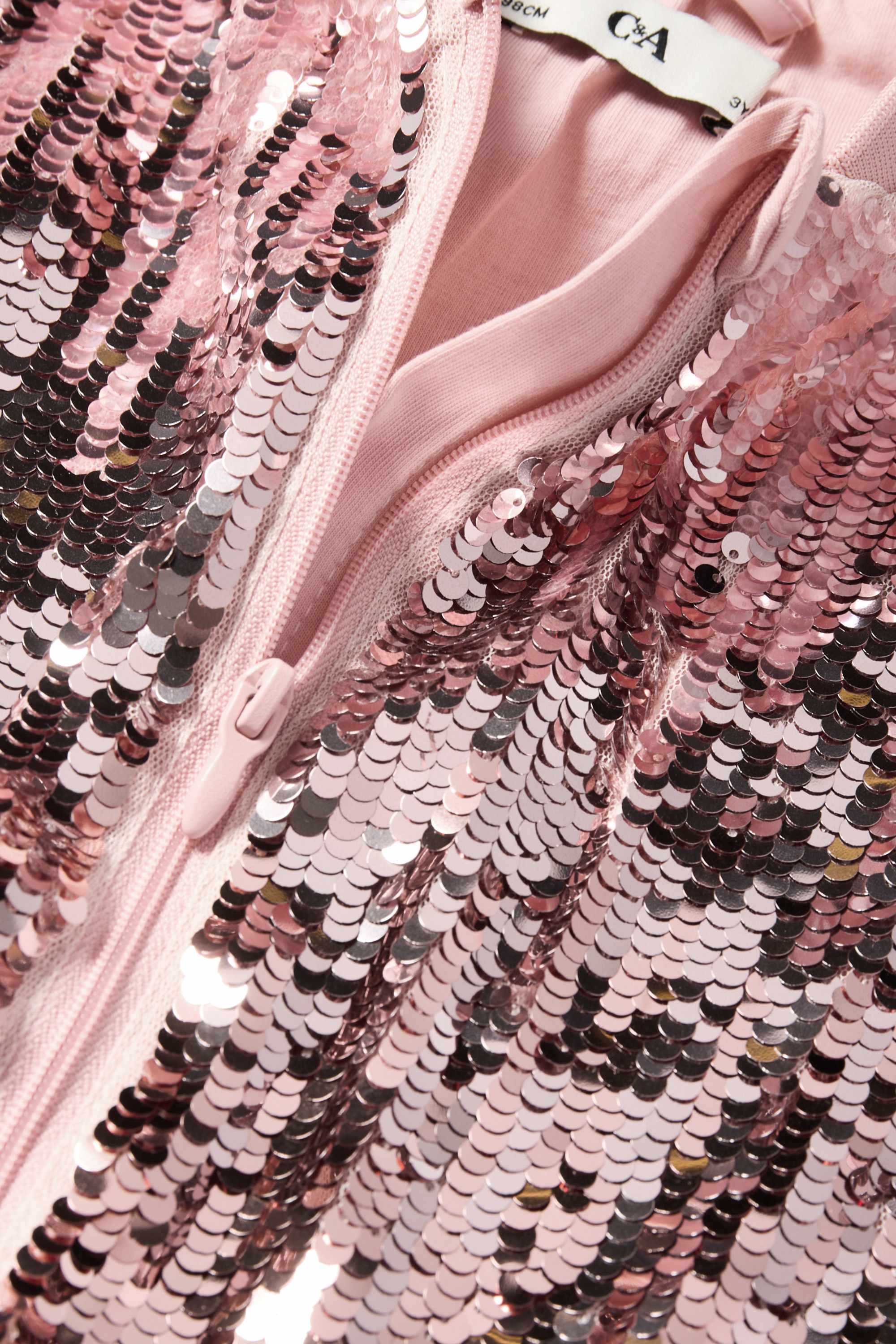 Sequin bomber jacket dark rose