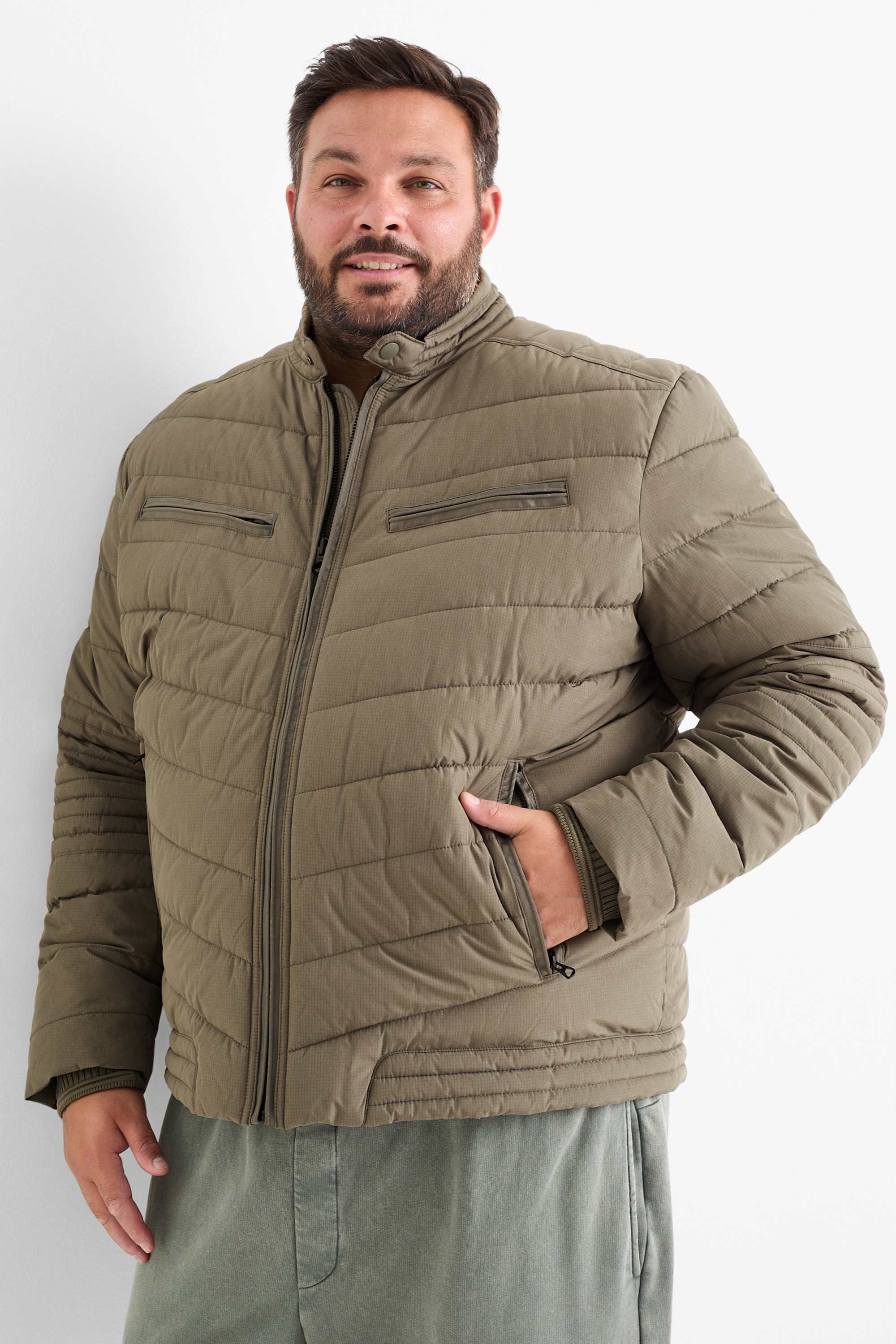 Quilted jacket khaki