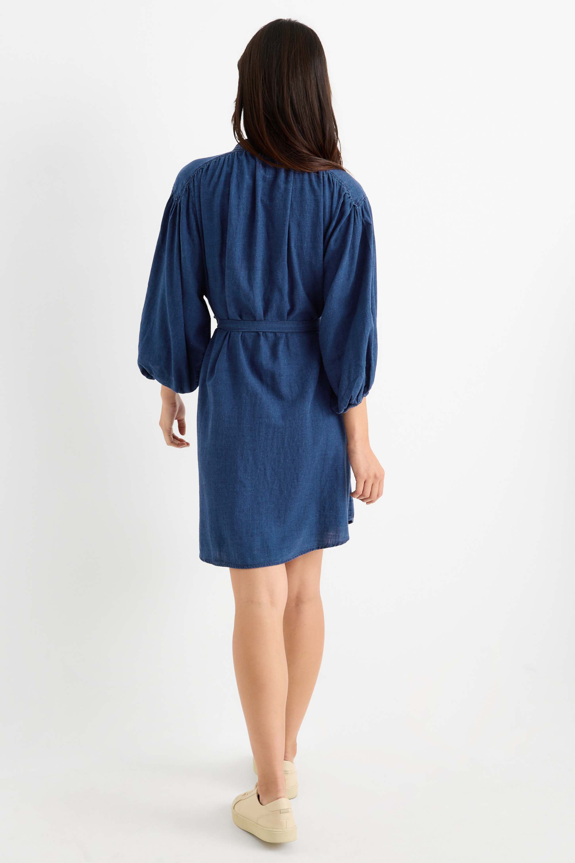 Denim shirt dress blue denim