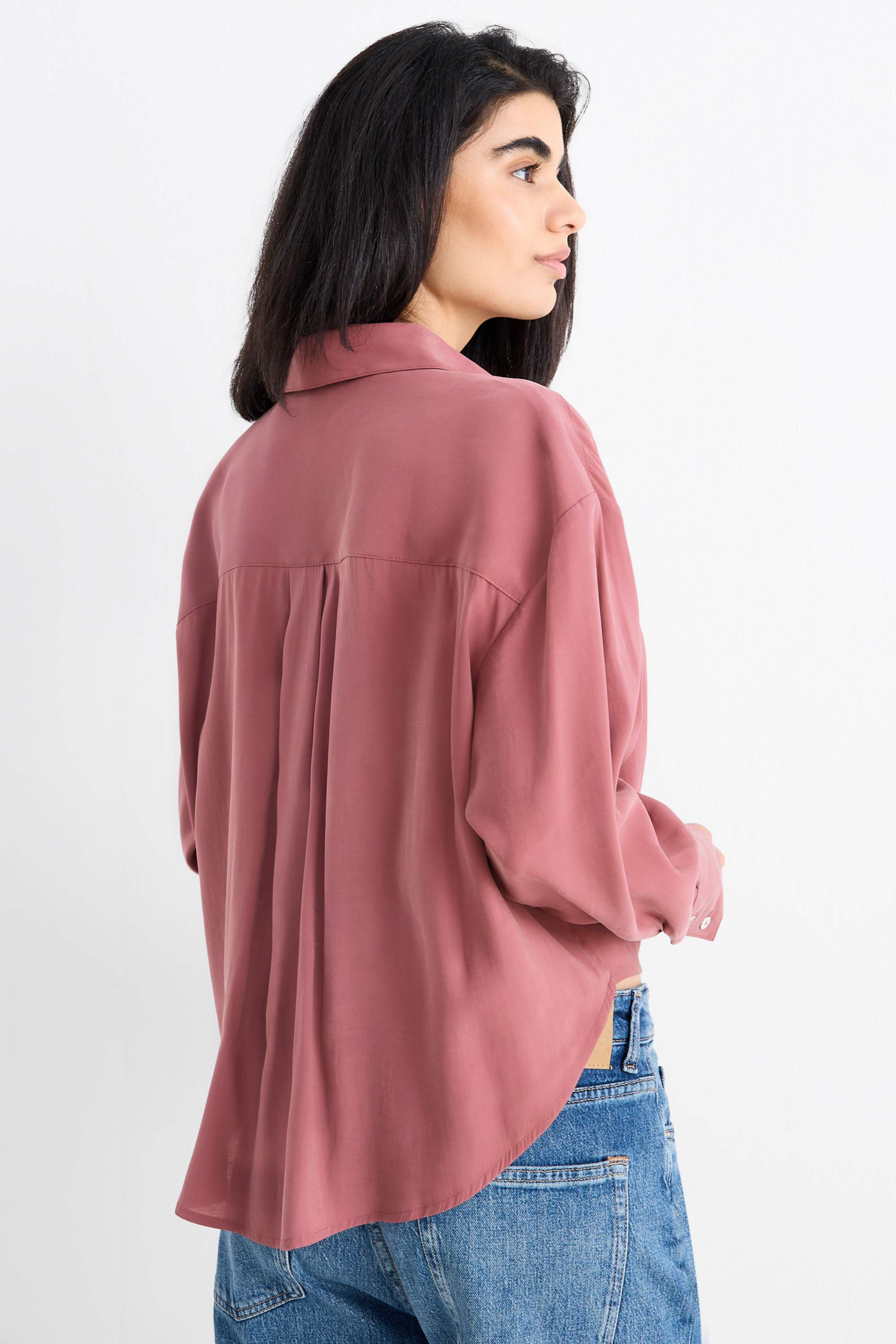 Blouse with knot detail bordeaux