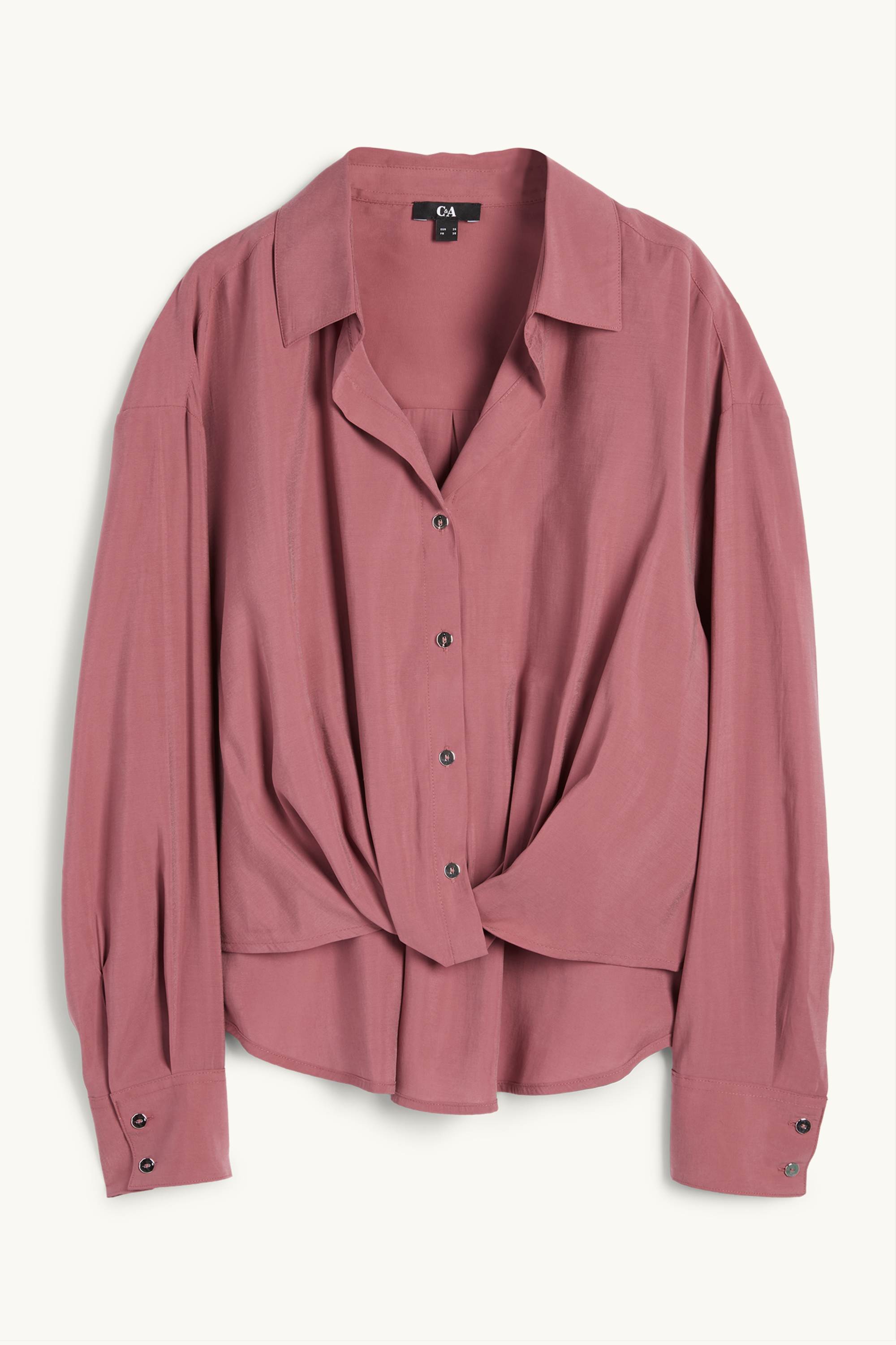 Blouse with knot detail bordeaux