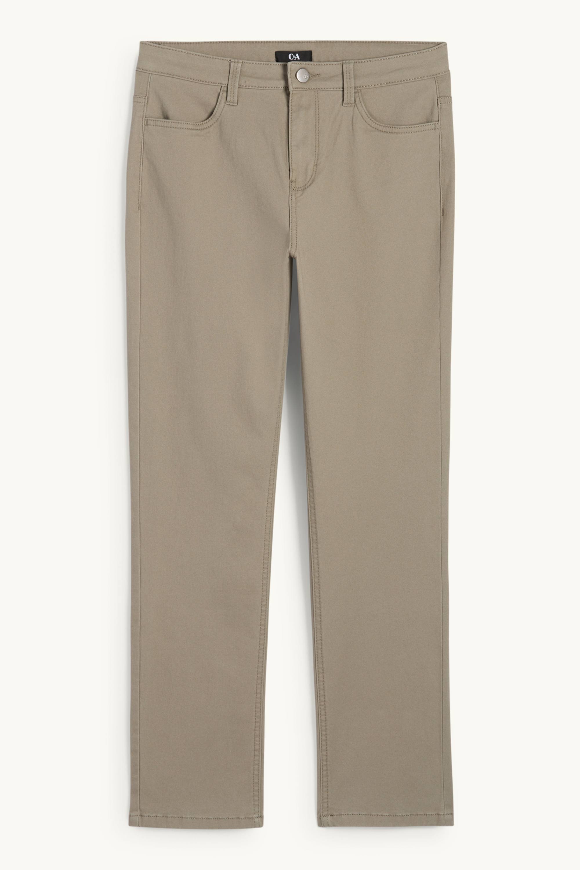 Cloth trousers - high waist - slim fit beige (2)