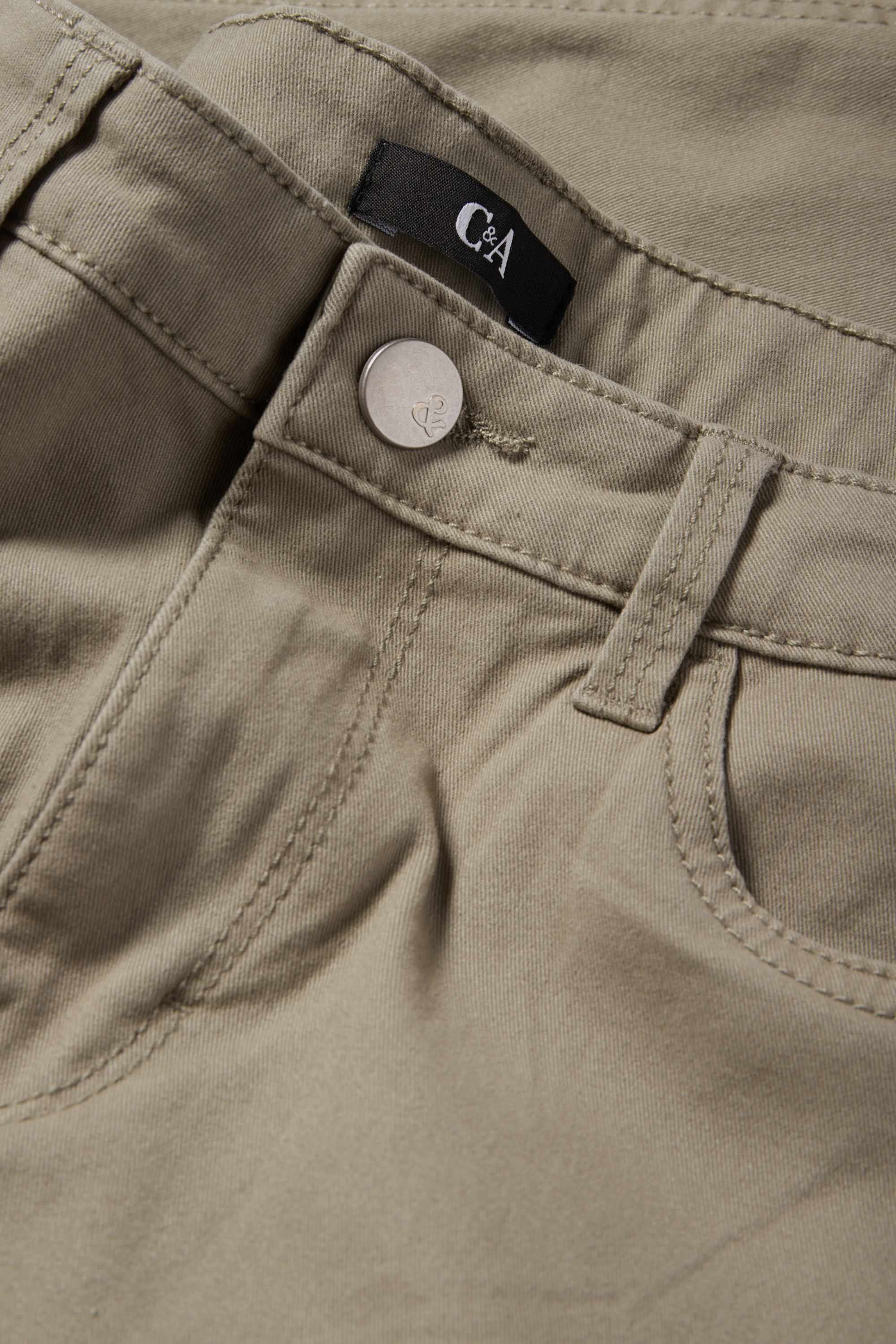 Cloth trousers - high waist - slim fit beige (2)