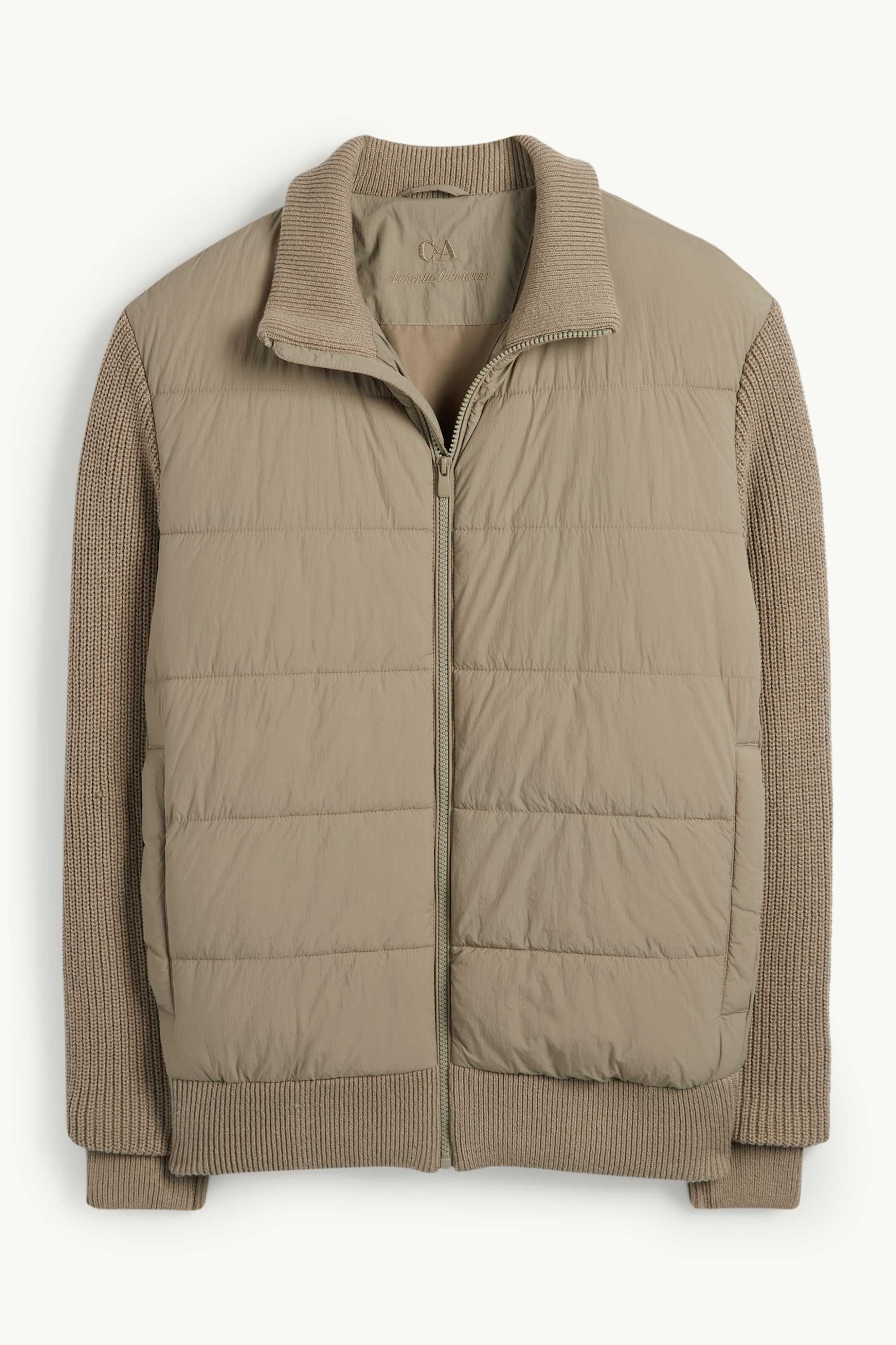 Quilted jacket beige