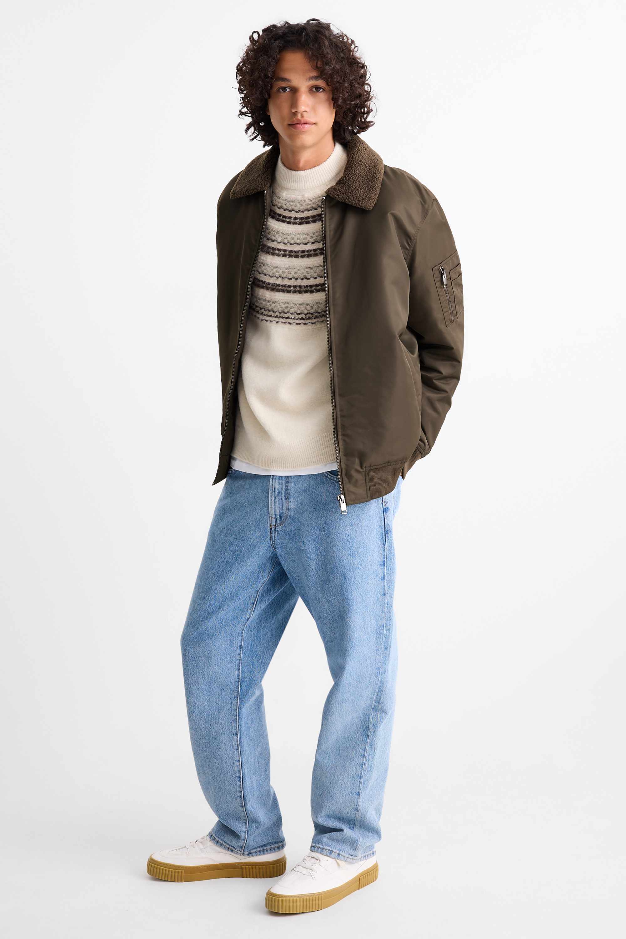 Bomber jacket - lined dark green